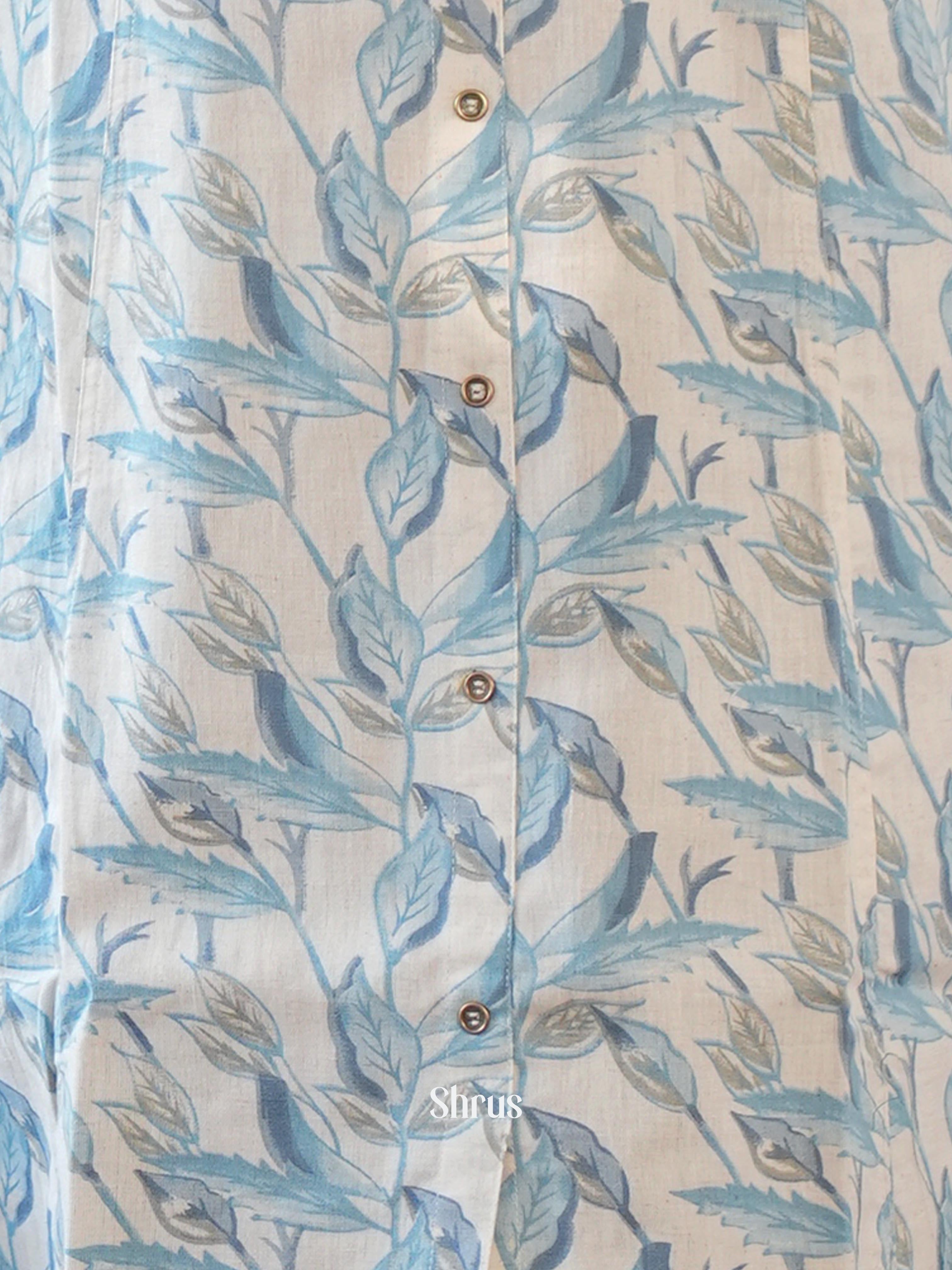 White & Blue - Readymade kurti - Shop on ShrusEternity.com