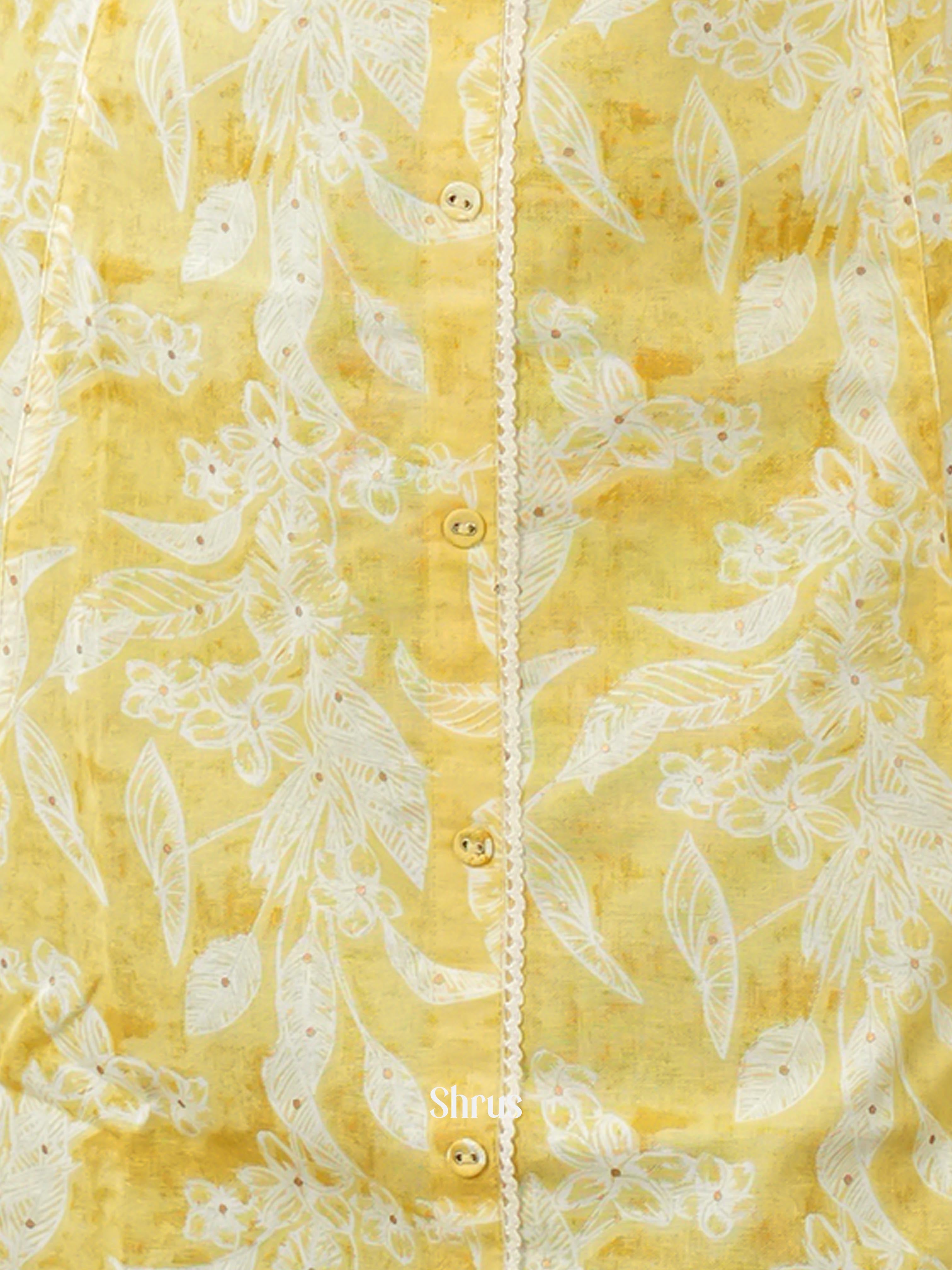 Yellow - Readymade kurti - Shop on ShrusEternity.com