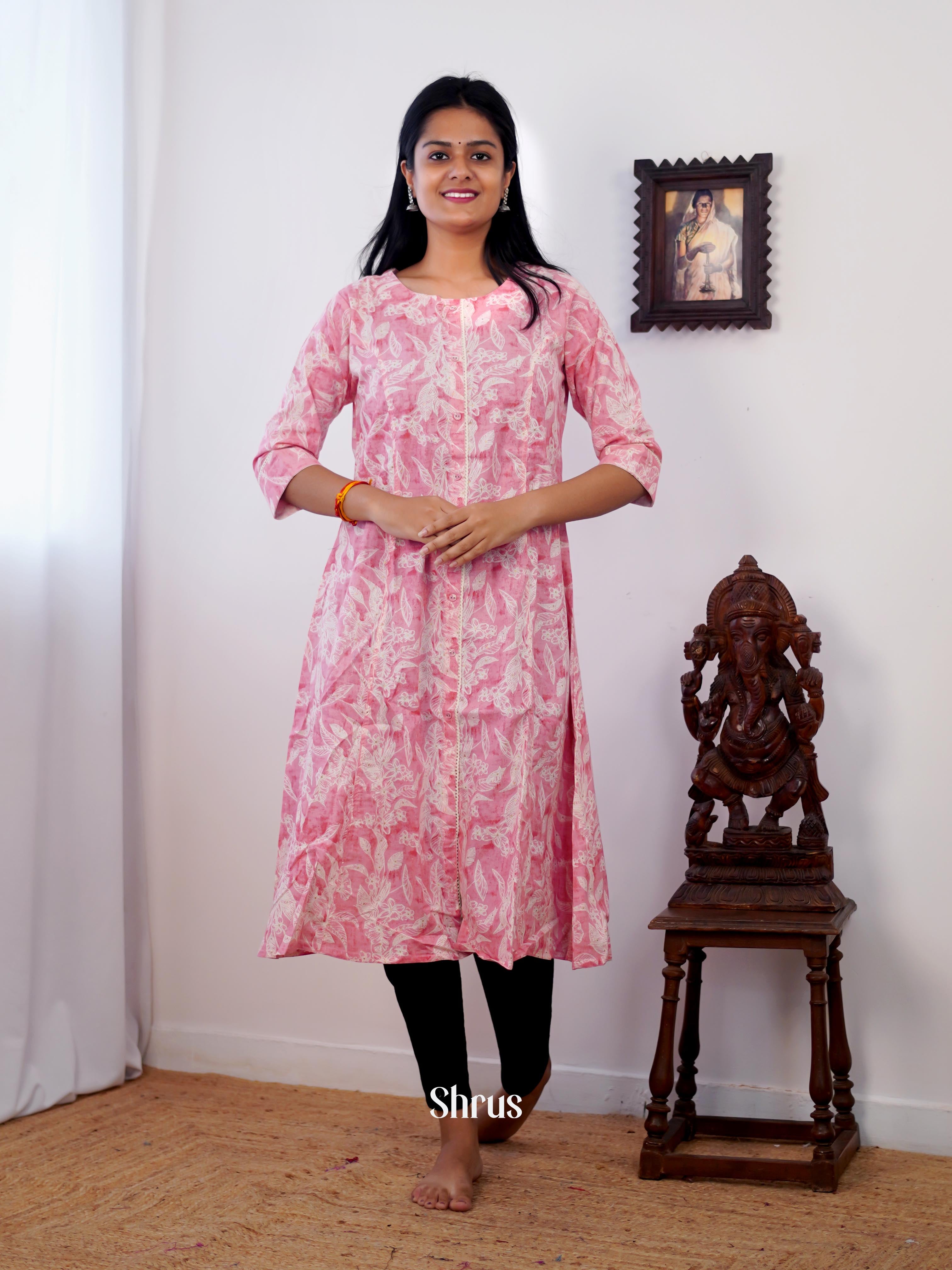 Pink - Readymade Kurti - Shop on ShrusEternity.com