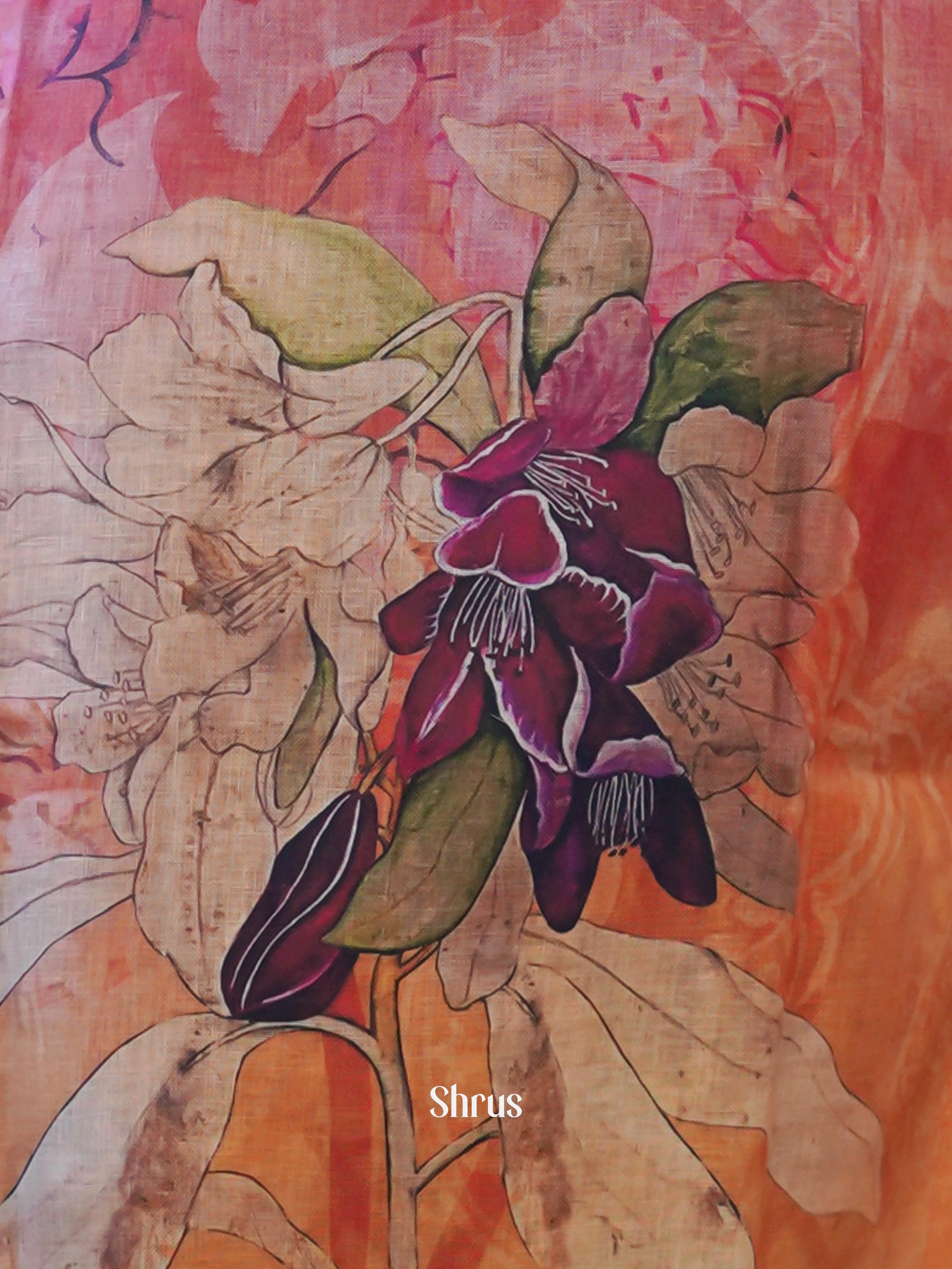 Pink & Orange - Readymade Kurti - Shop on ShrusEternity.com