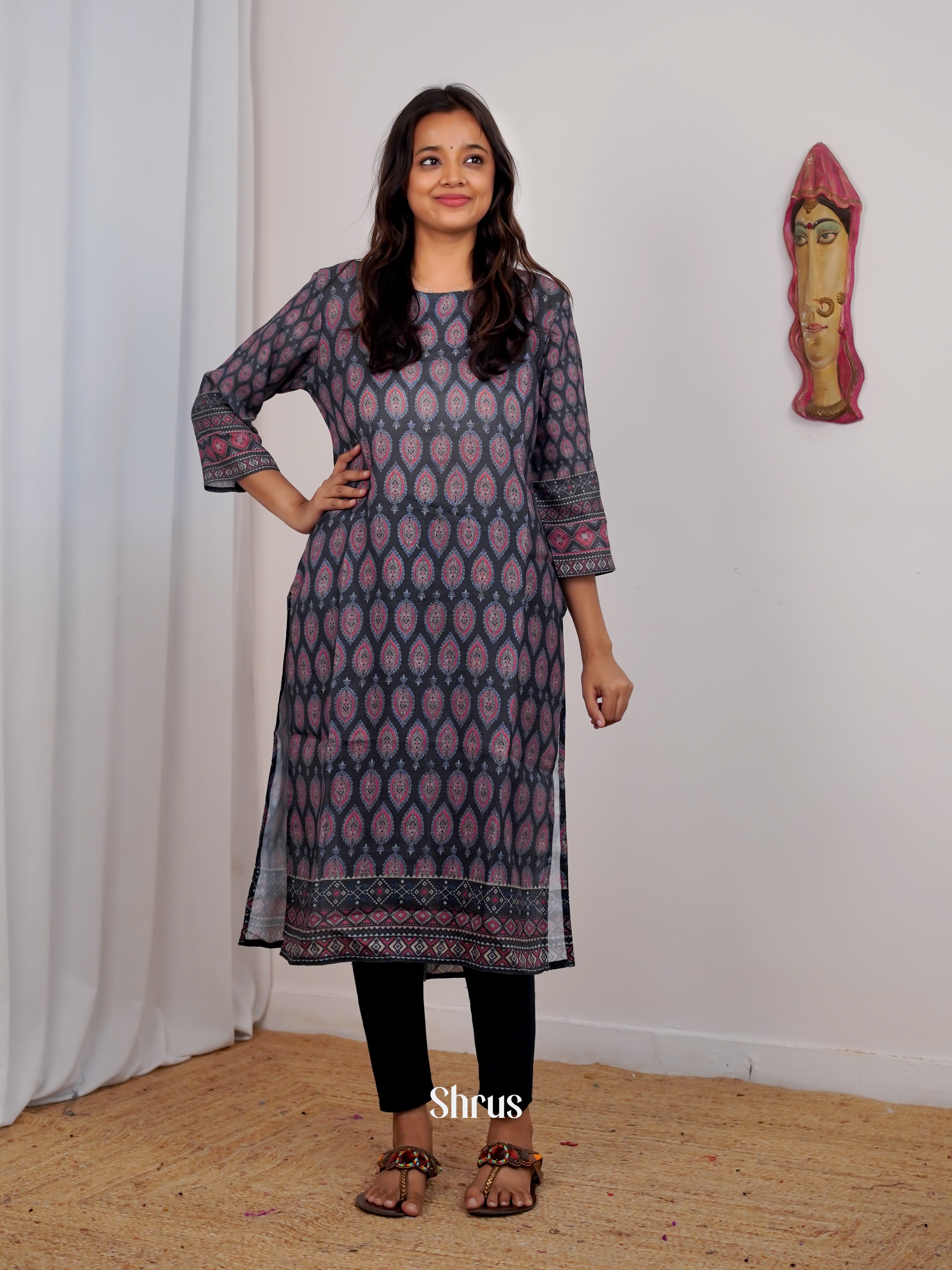 Blue - Readymade Kurti - Shop on ShrusEternity.com