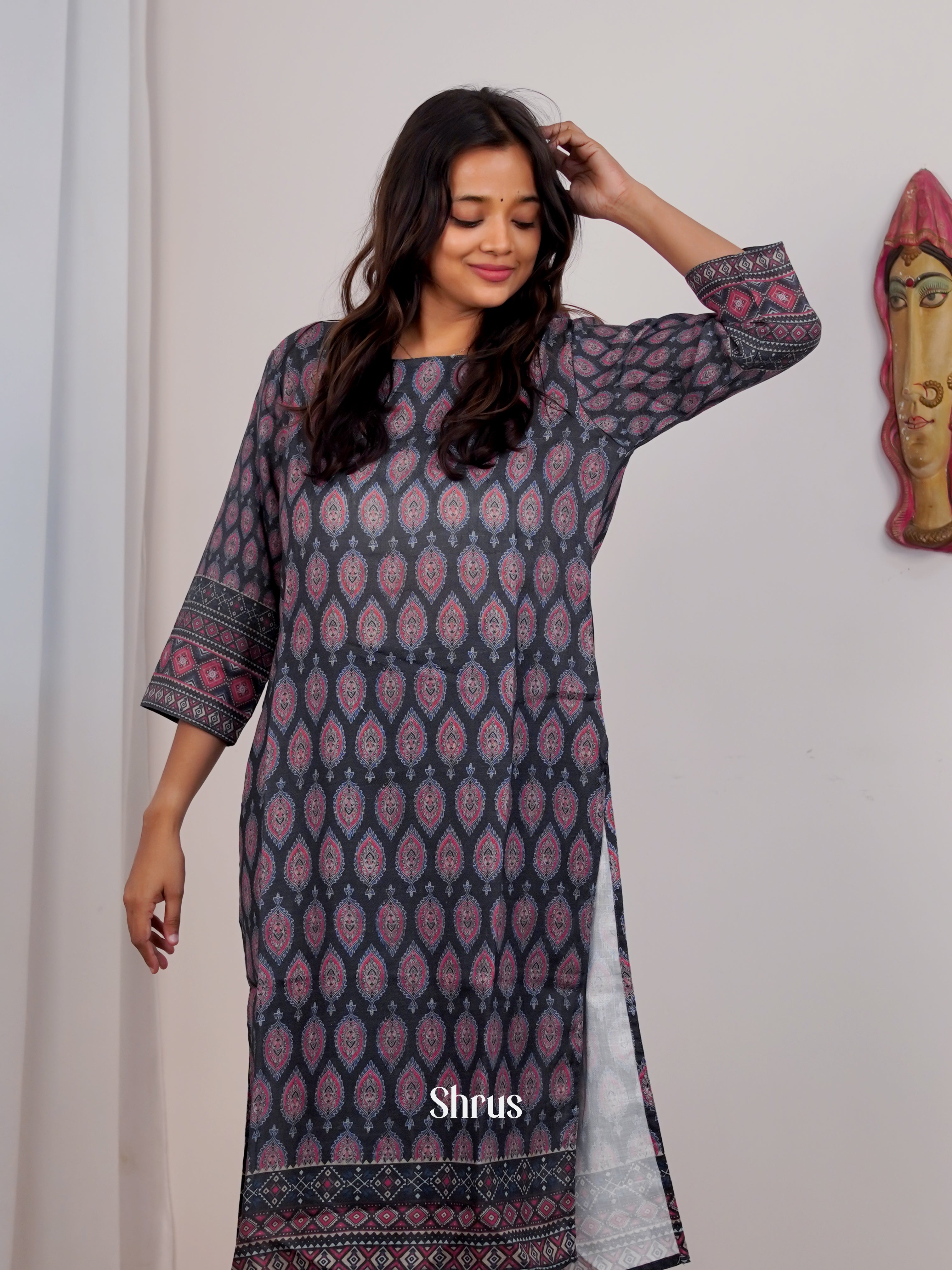 Blue - Readymade Kurti - Shop on ShrusEternity.com