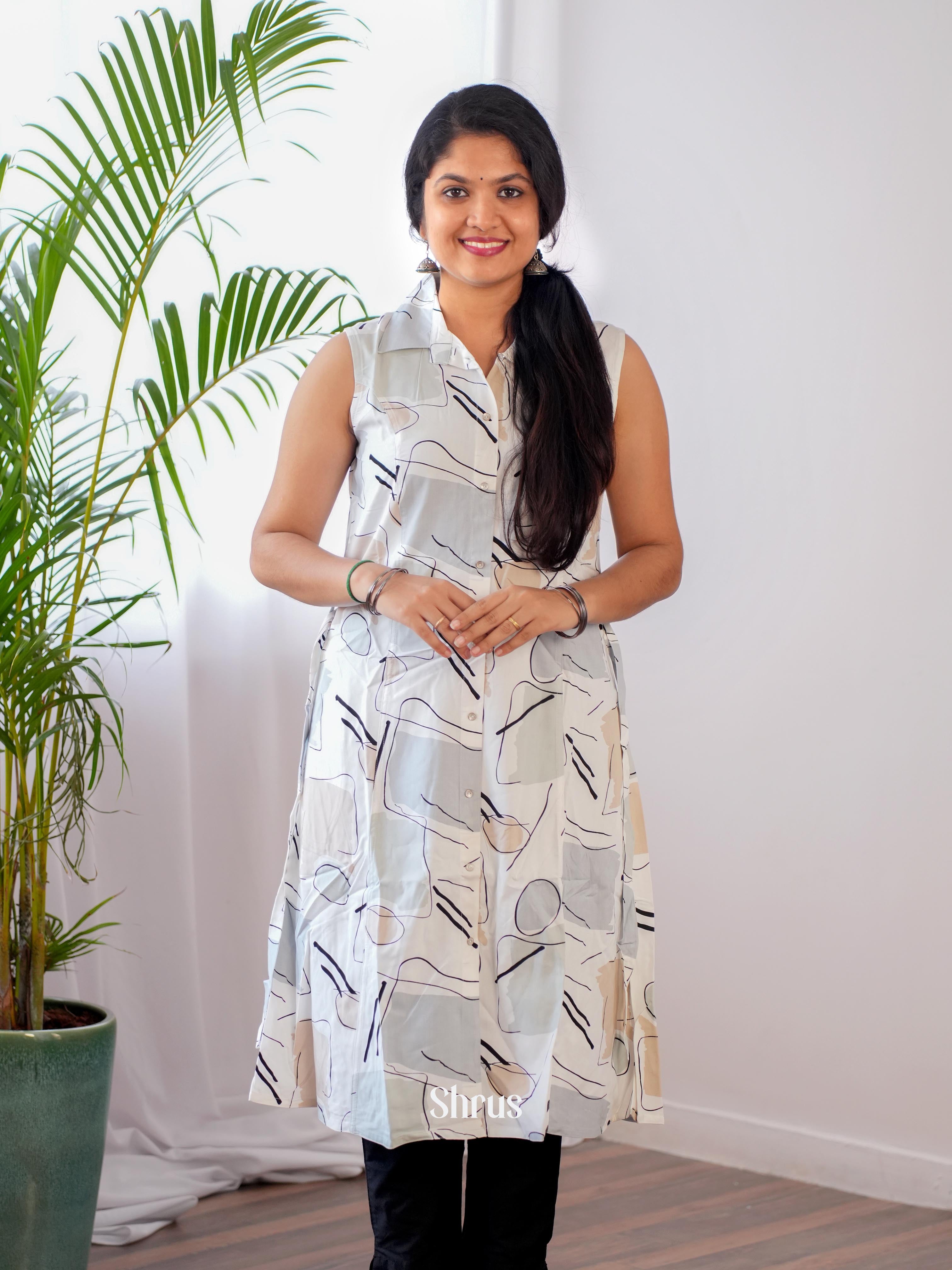 White - Readymade Kurti - Shop on ShrusEternity.com