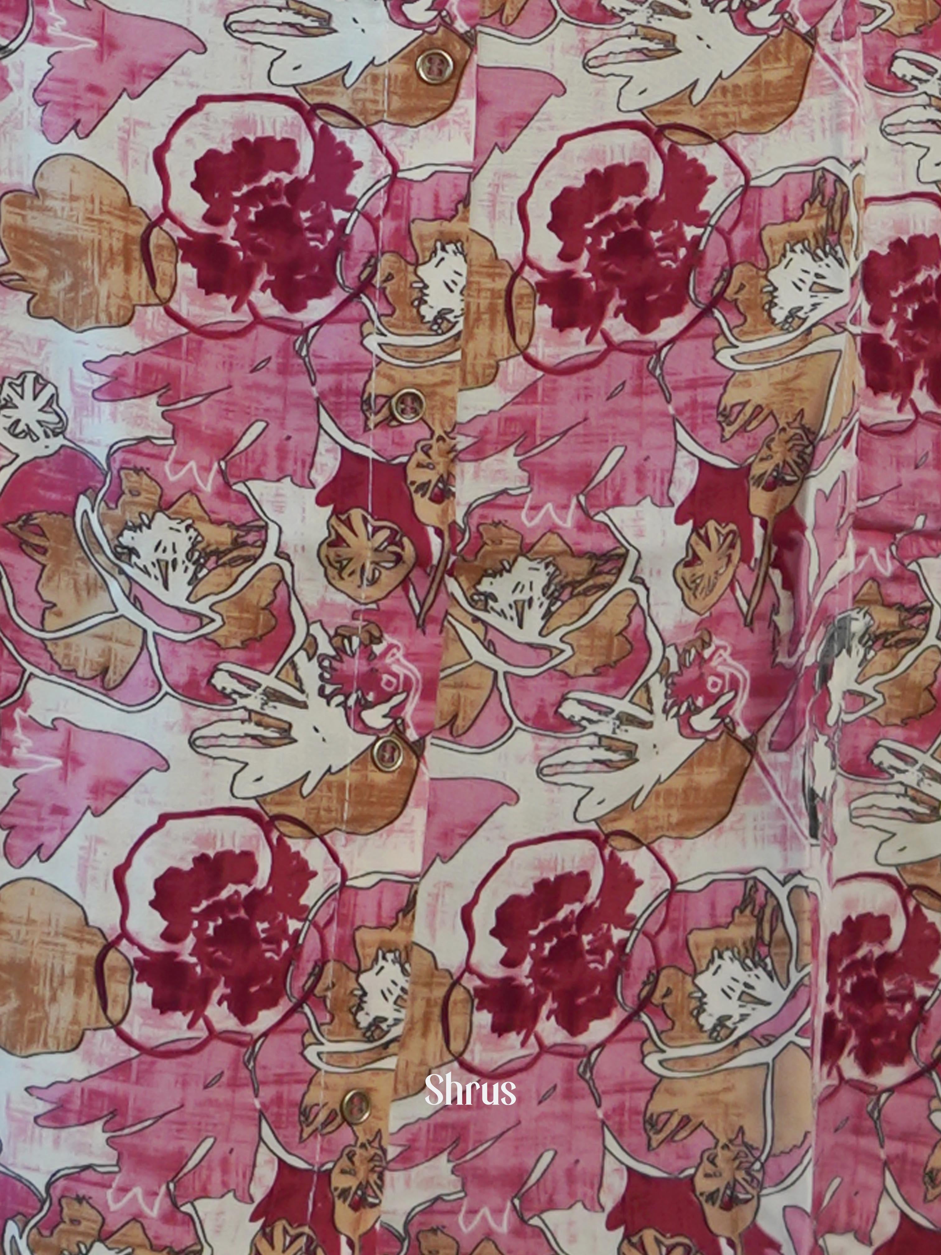 Cream & Pink - Readymade Kurti - Shop on ShrusEternity.com