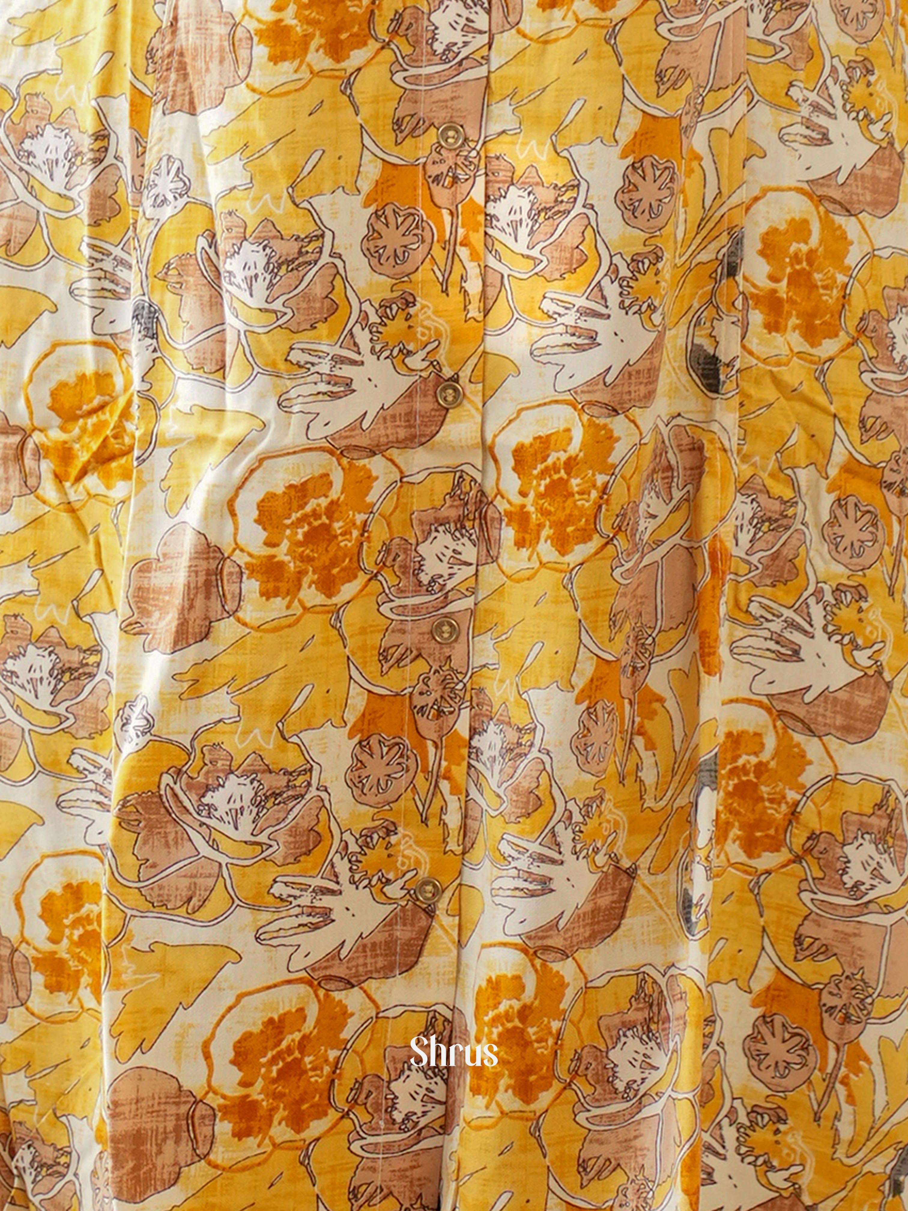 Yellow - Readymade Kurti - Shop on ShrusEternity.com