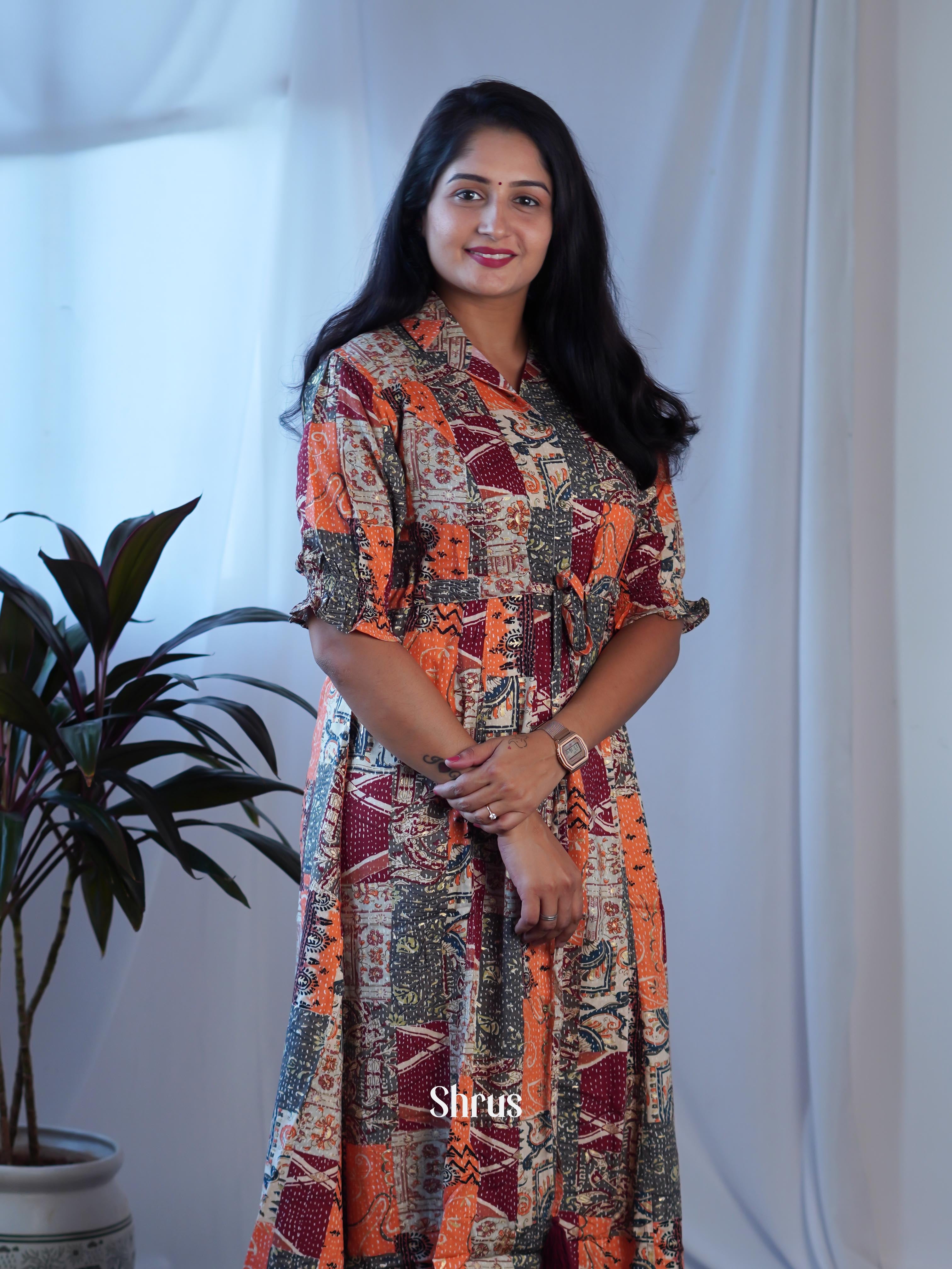 Grey & Orange - Readymade Suits - Shop on ShrusEternity.com