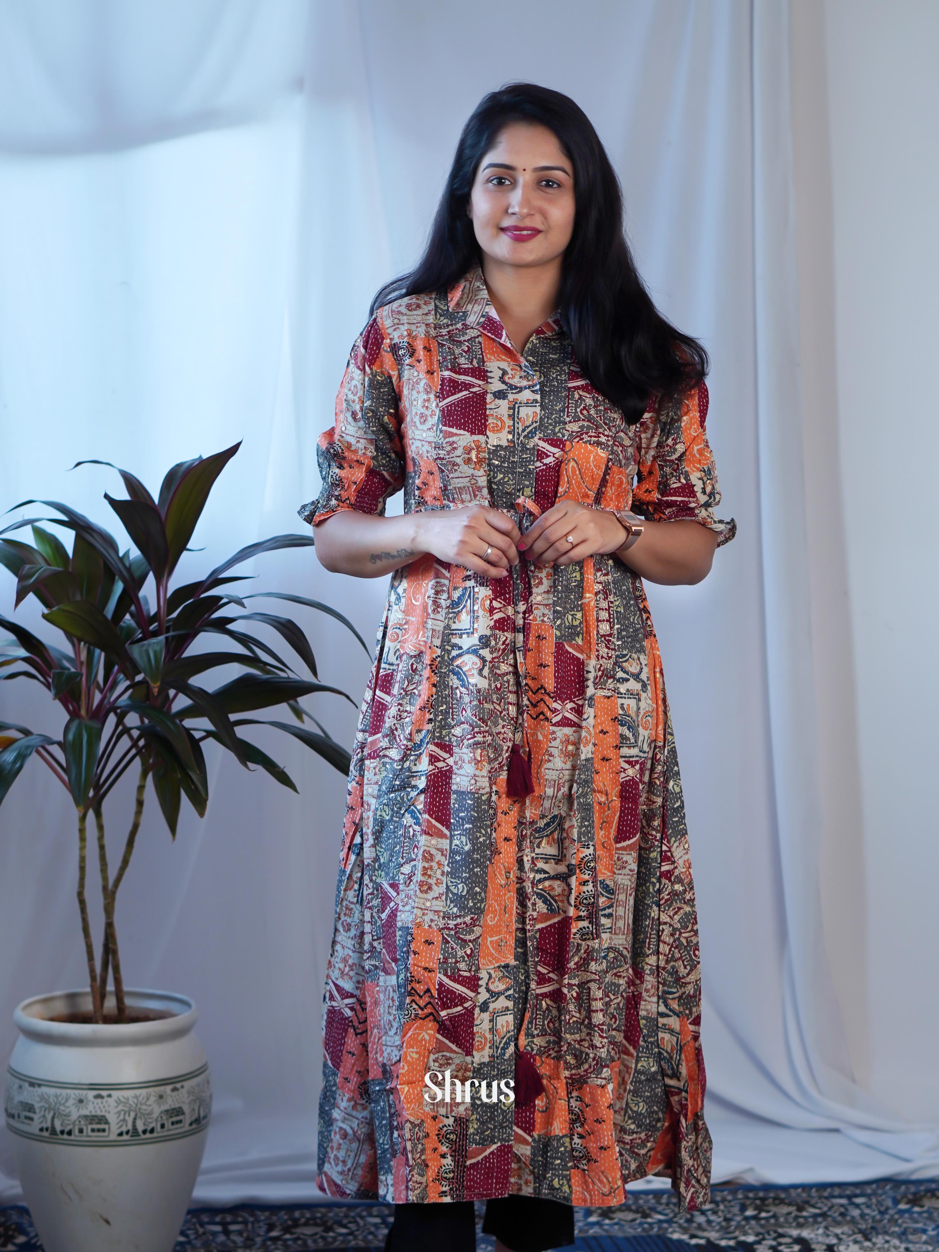 Grey & Orange - Readymade Suits - Shop on ShrusEternity.com