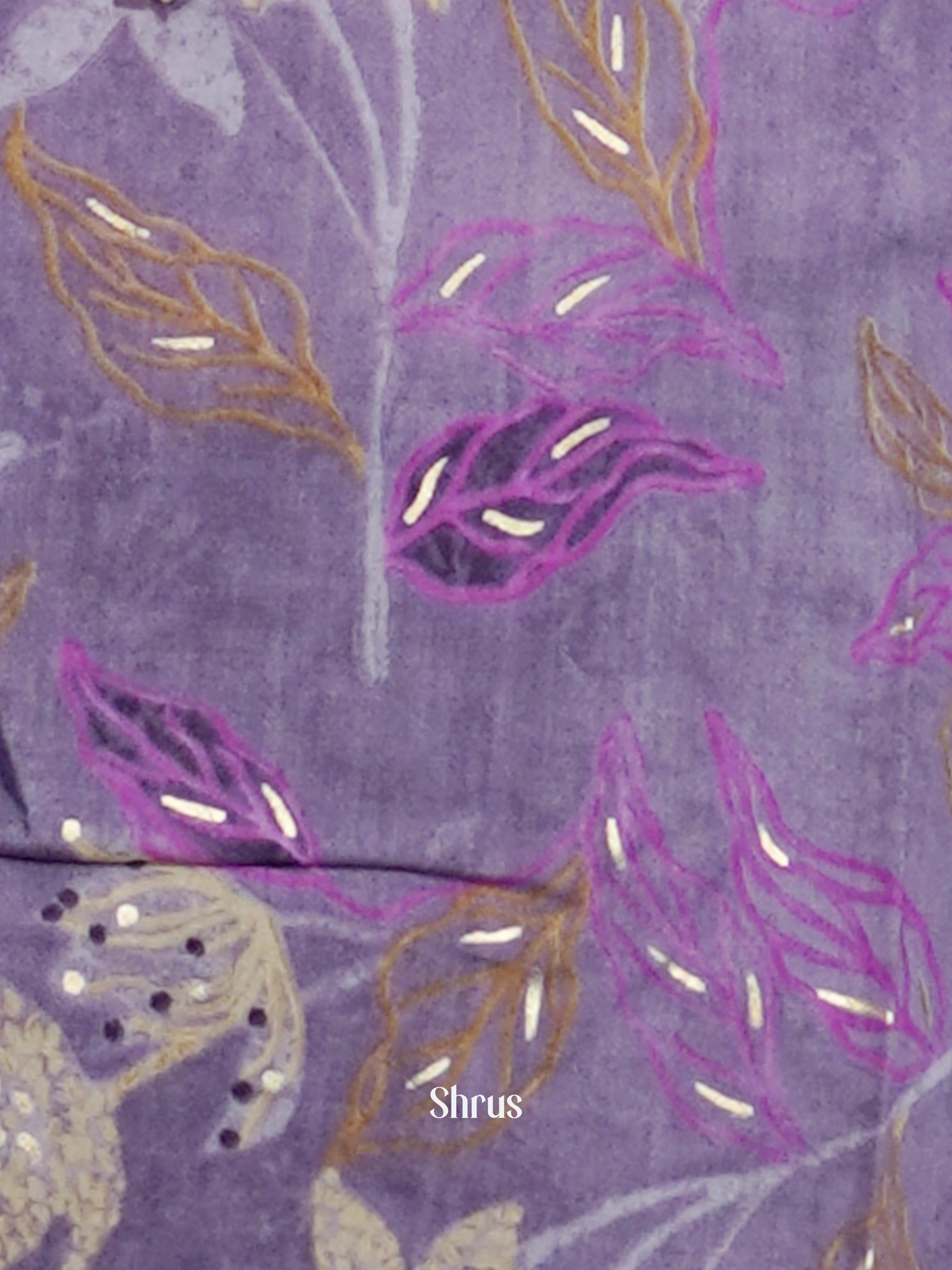 Purple - Readymade kurti - Shop on ShrusEternity.com