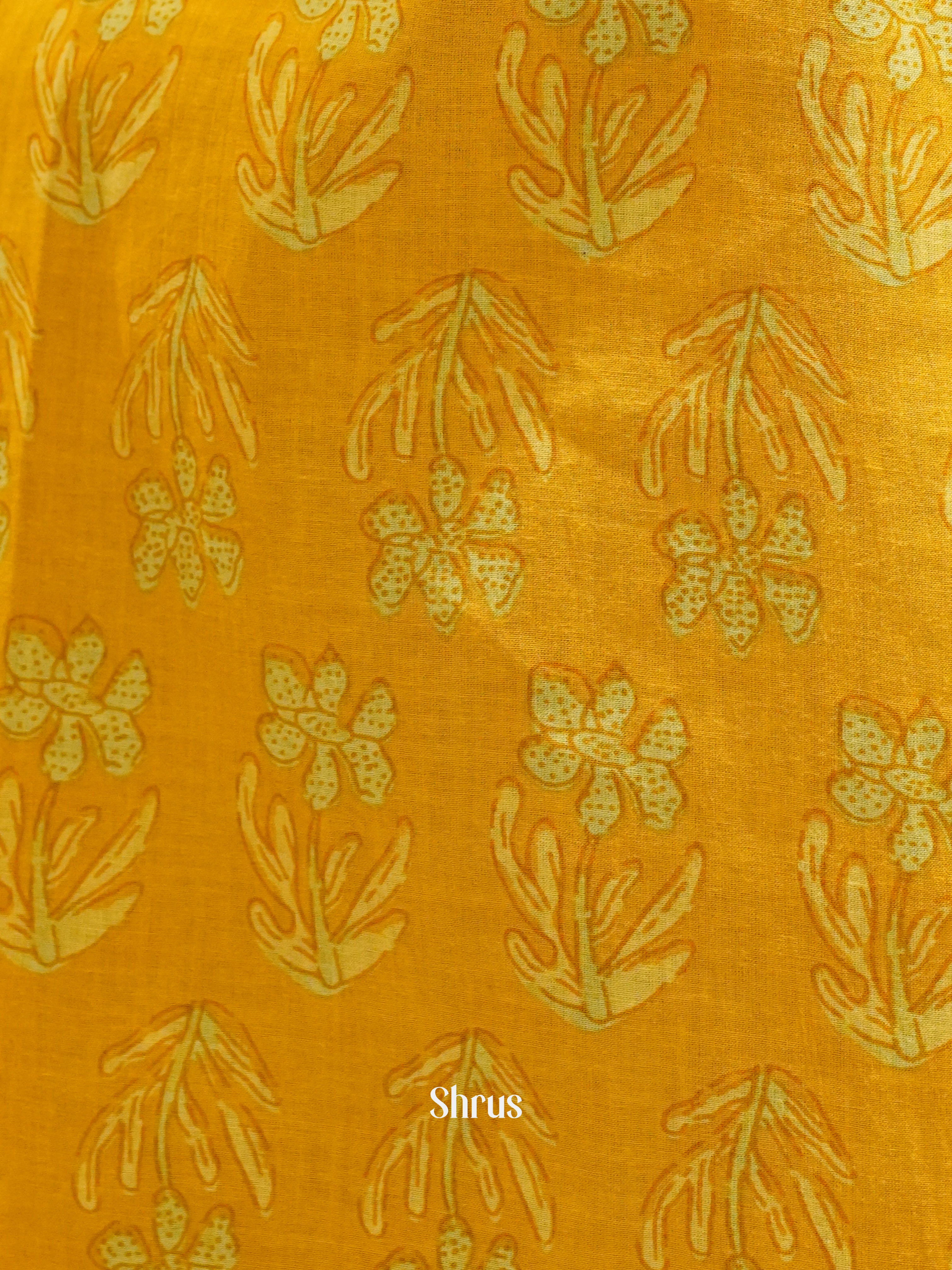 Yellow - Readymade Short Kurti - Shop on ShrusEternity.com