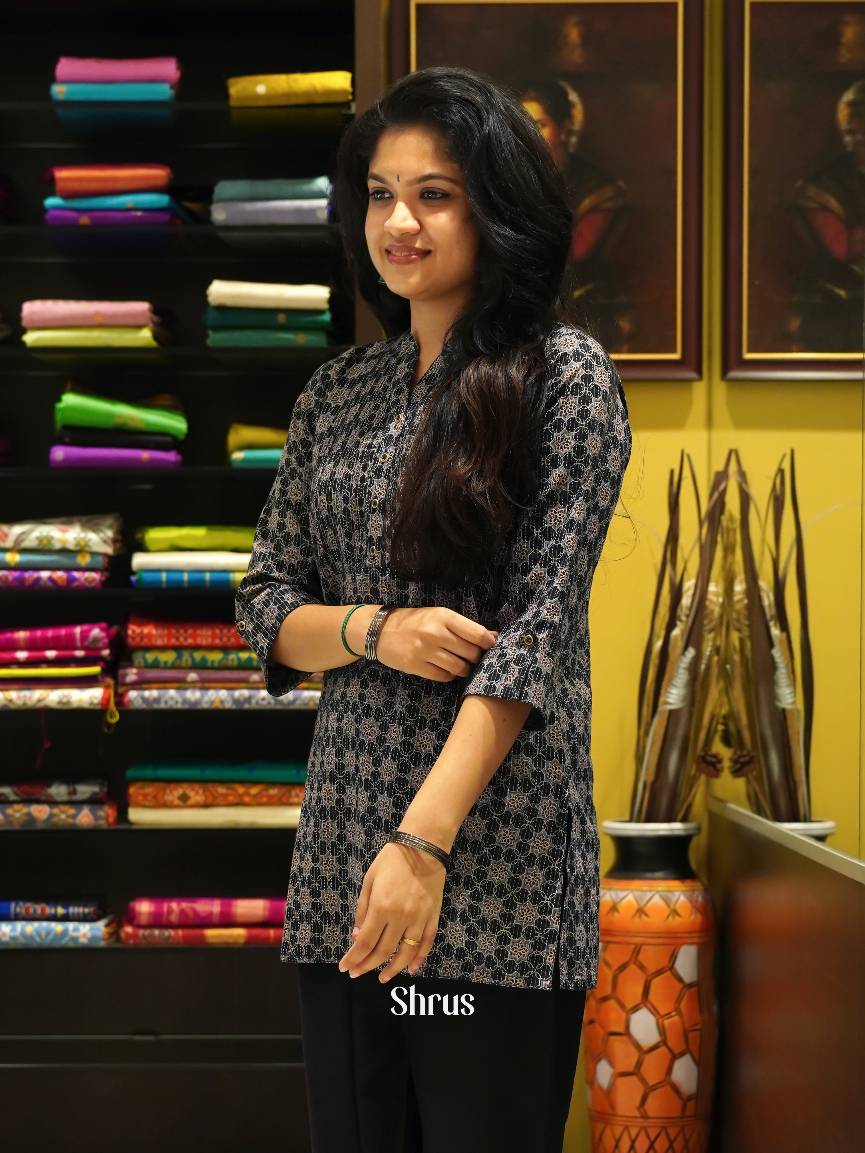 Black - Readymade Kurti - Shop on ShrusEternity.com