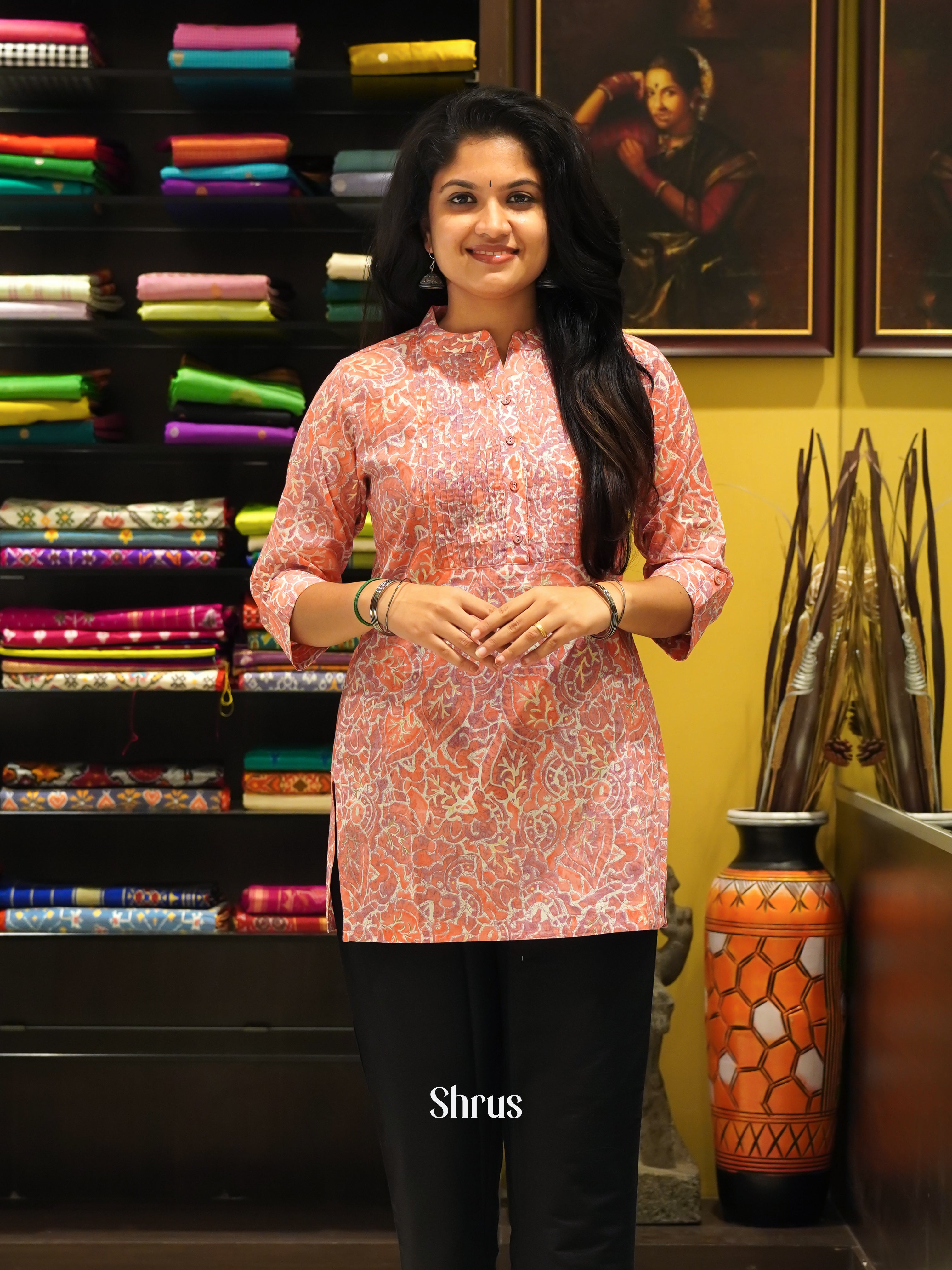 Pink- Readymade Kurti - Shop on ShrusEternity.com