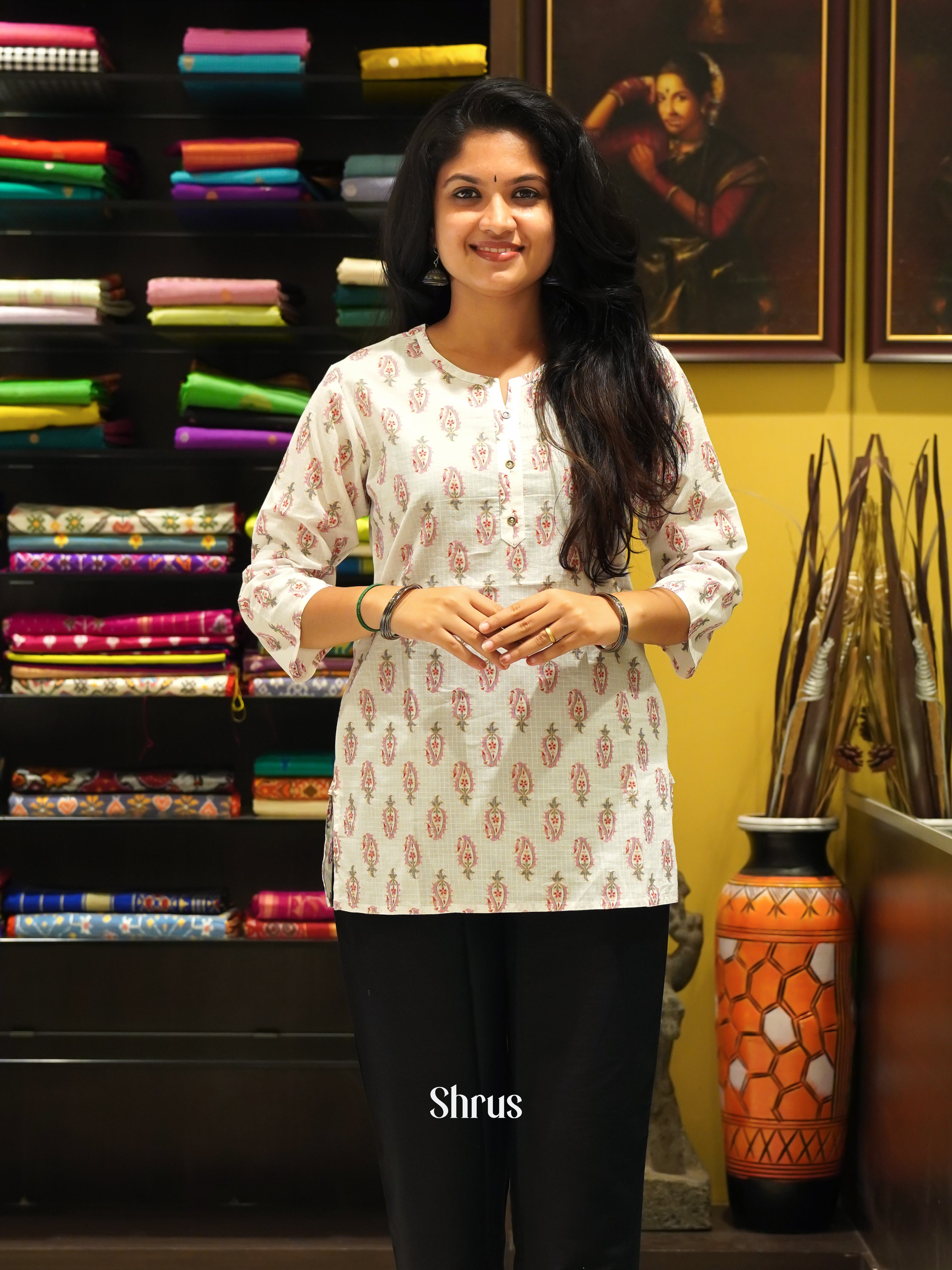 White - Readymade Kurti - Shop on ShrusEternity.com