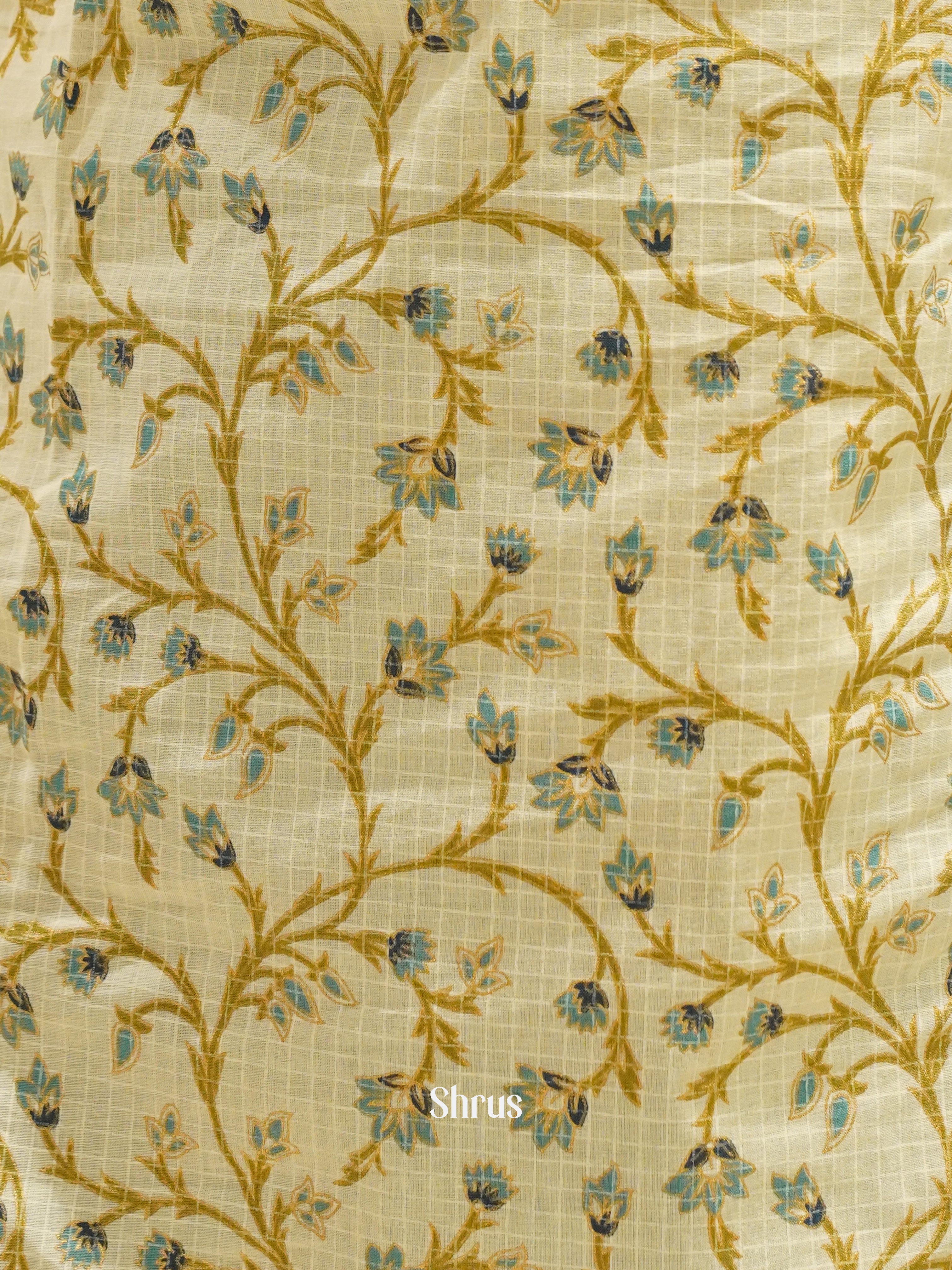 Cream - Readymade Short Kurti - Shop on ShrusEternity.com