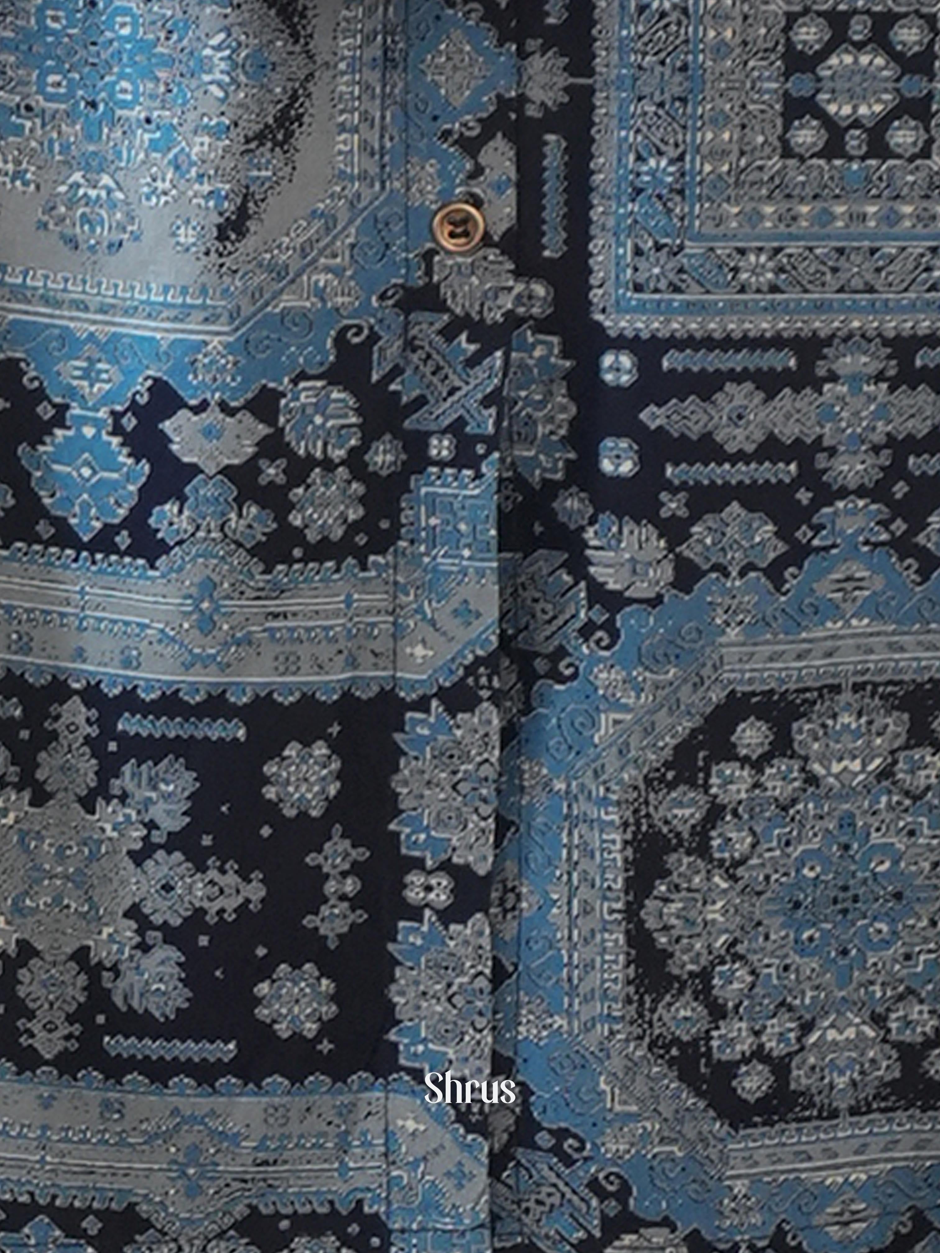 Grey & Black - Readymade Short Kurti - Shop on ShrusEternity.com