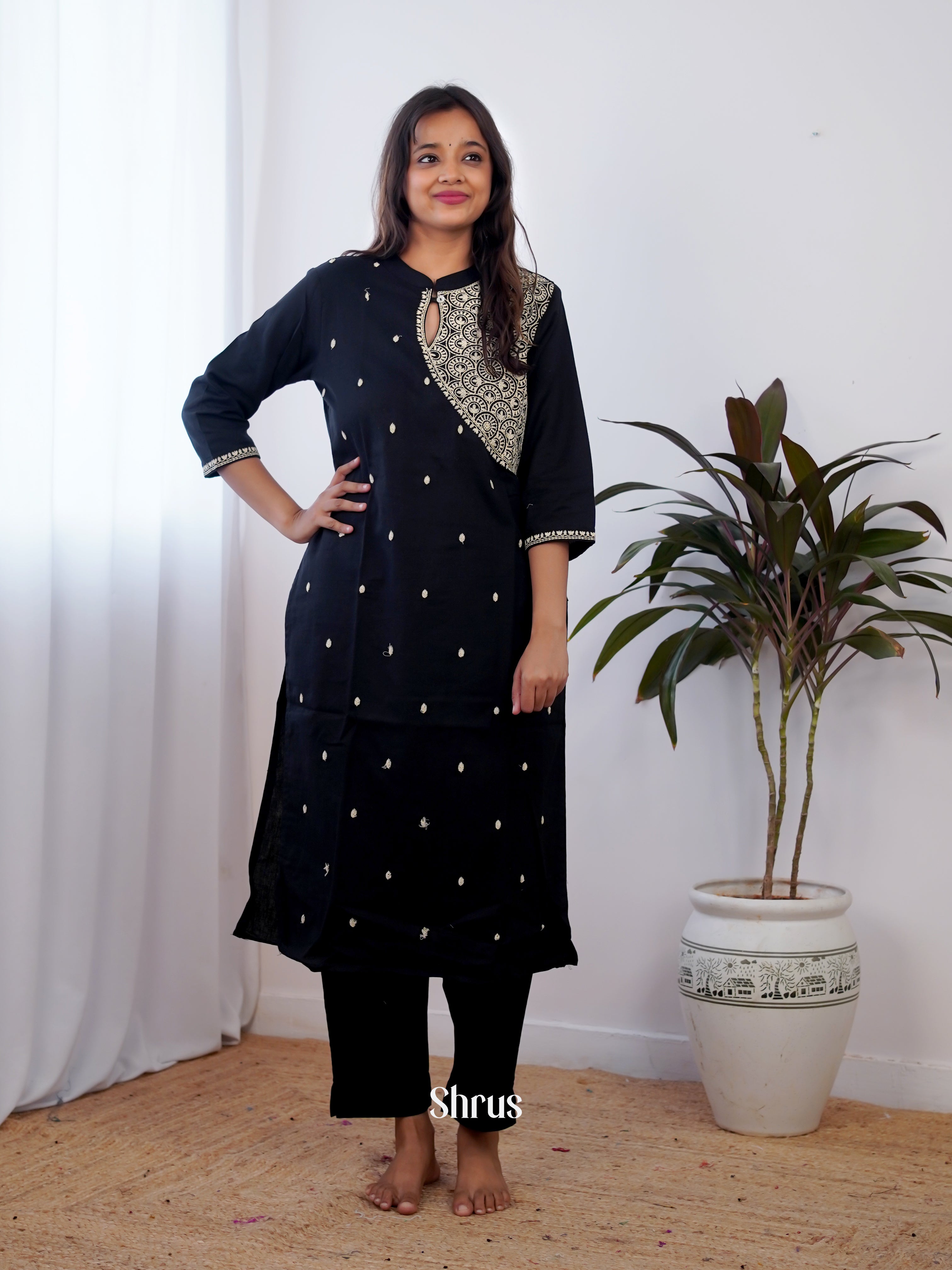 Black - 2pc Readymade Suits - Shop on ShrusEternity.com