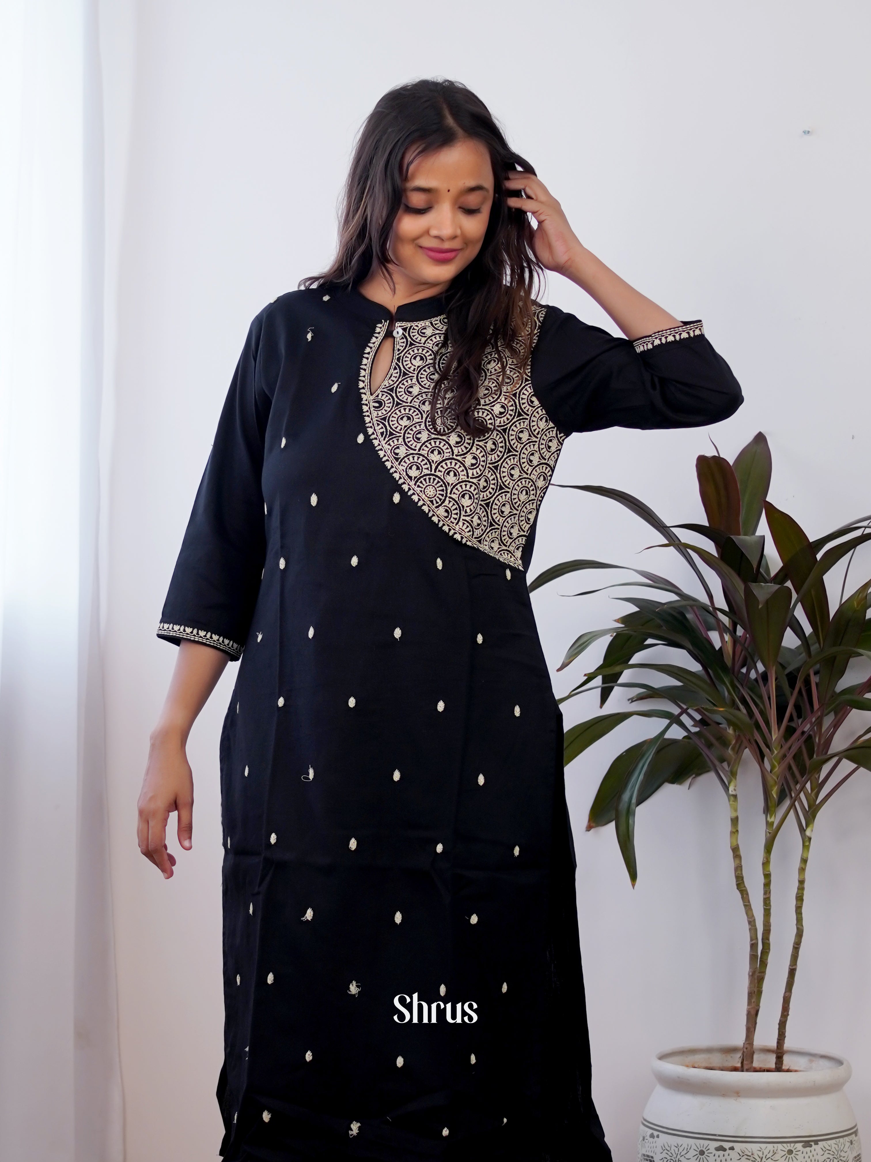 Black - 2pc Readymade Suits - Shop on ShrusEternity.com