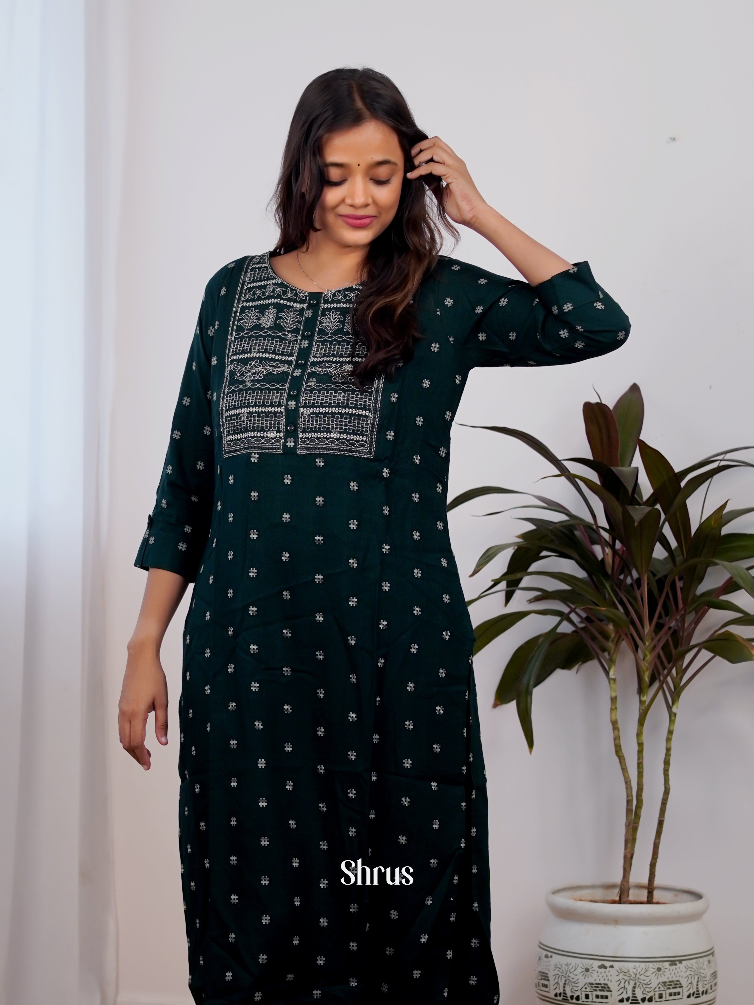 Green -2pc Readymade Suits - Shop on ShrusEternity.com