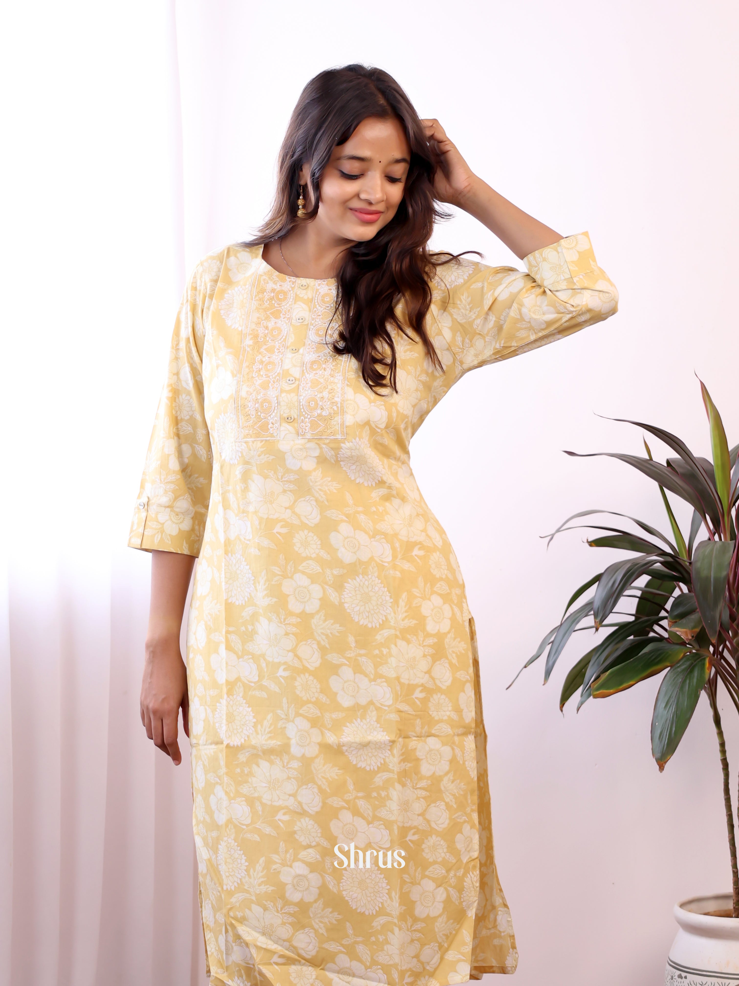 Sandal & Cream - 2pc Readymade Suits - Shop on ShrusEternity.com