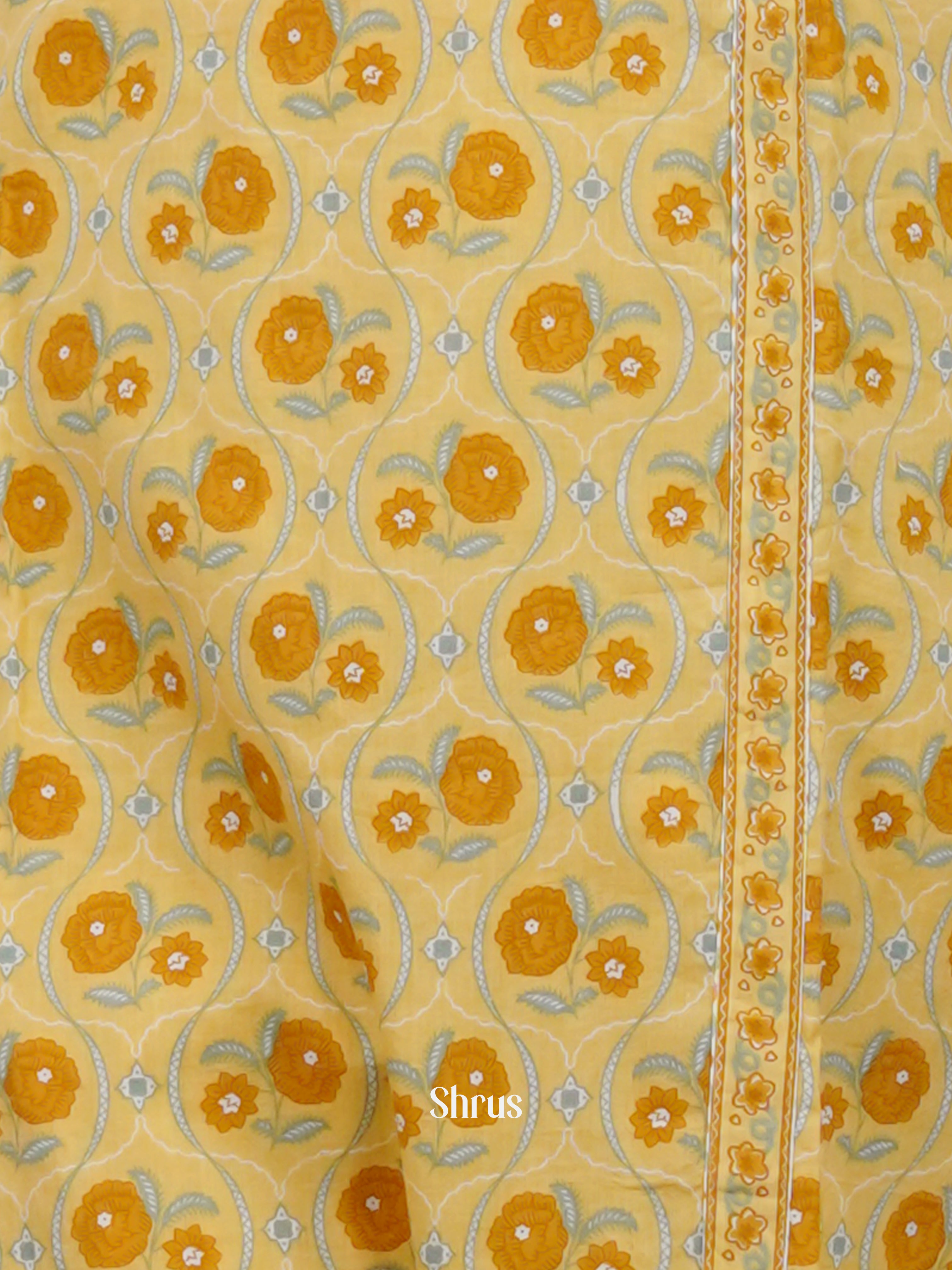 Yellow-3pc printed Casual Readymade Suits - Shop on ShrusEternity.com