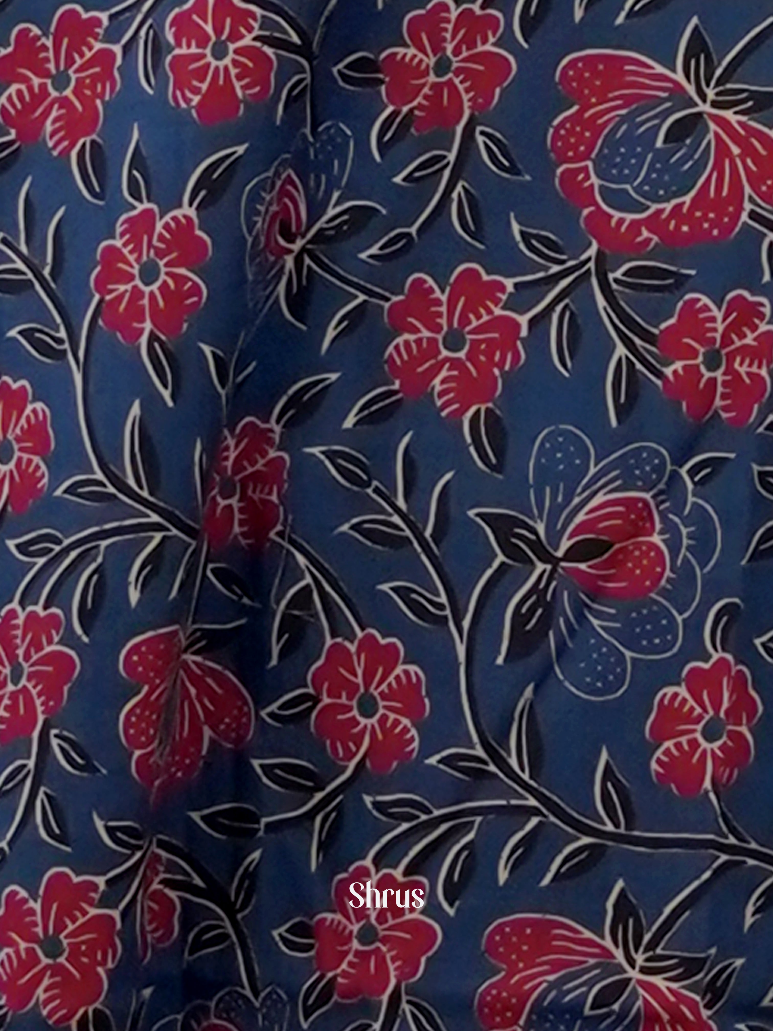 Blue - 3pc floral printed Readymade Suits - Shop on ShrusEternity.com