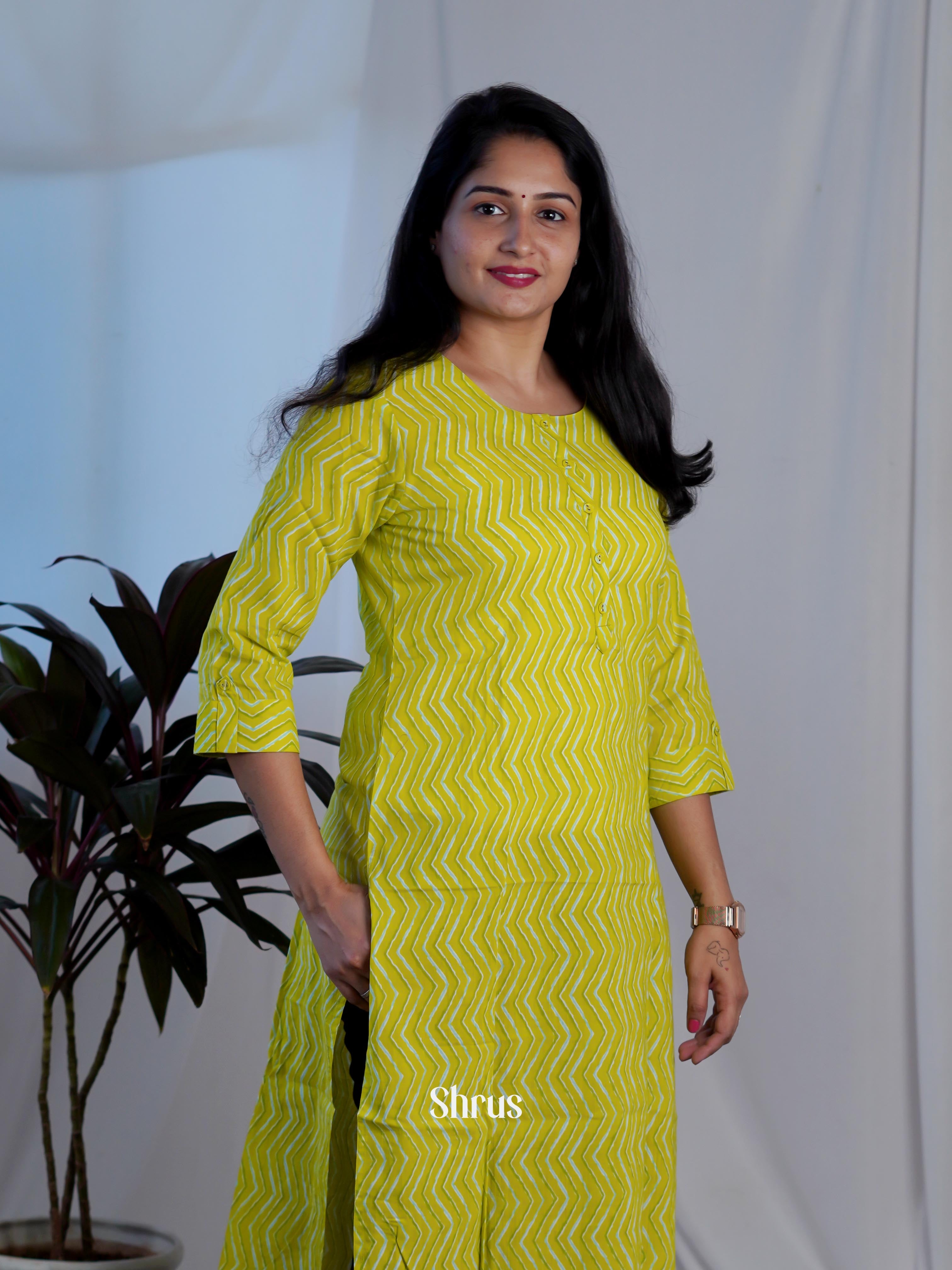 Green - Readymade Kurti - Shop on ShrusEternity.com