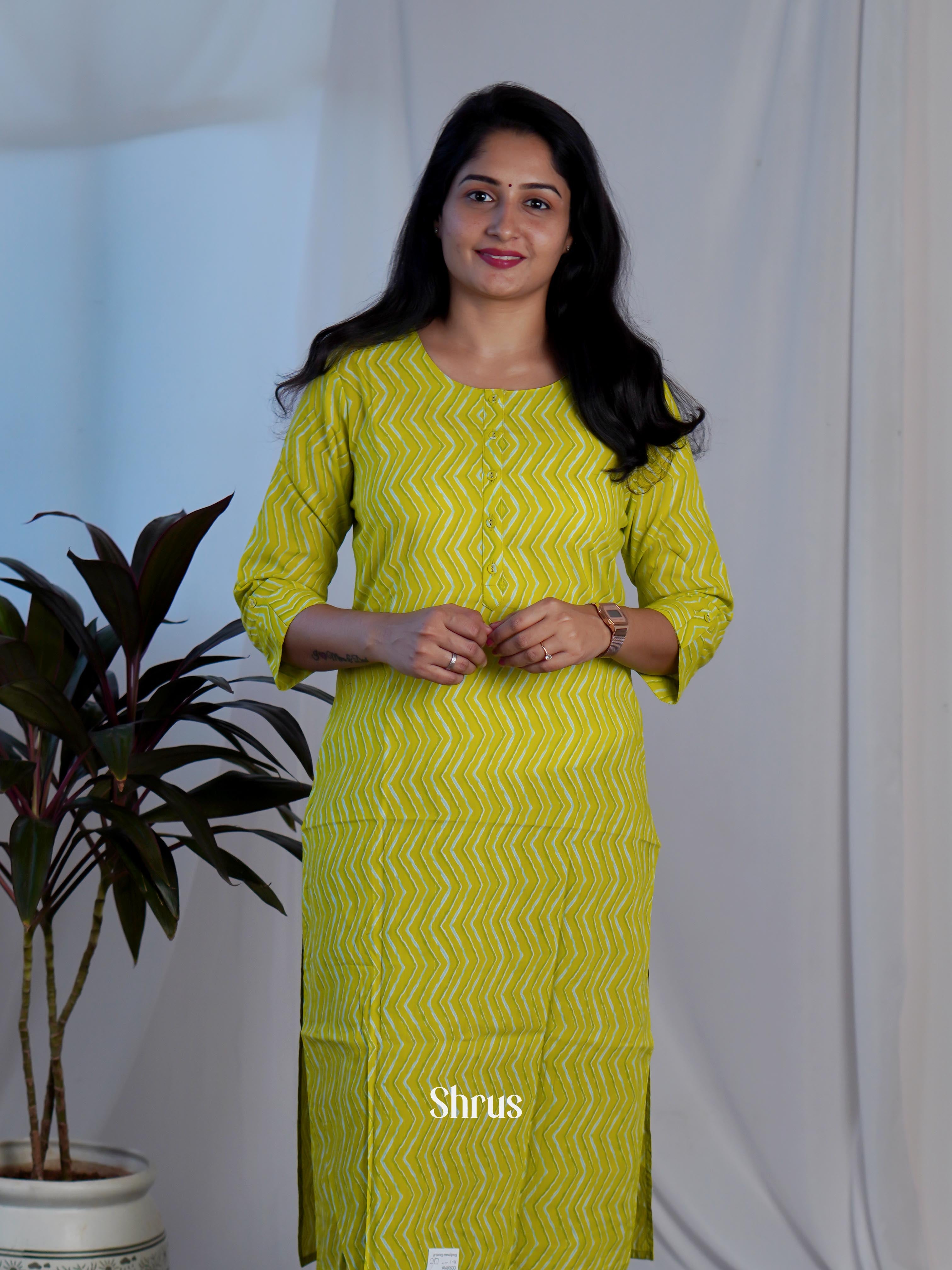 Green - Readymade Kurti - Shop on ShrusEternity.com