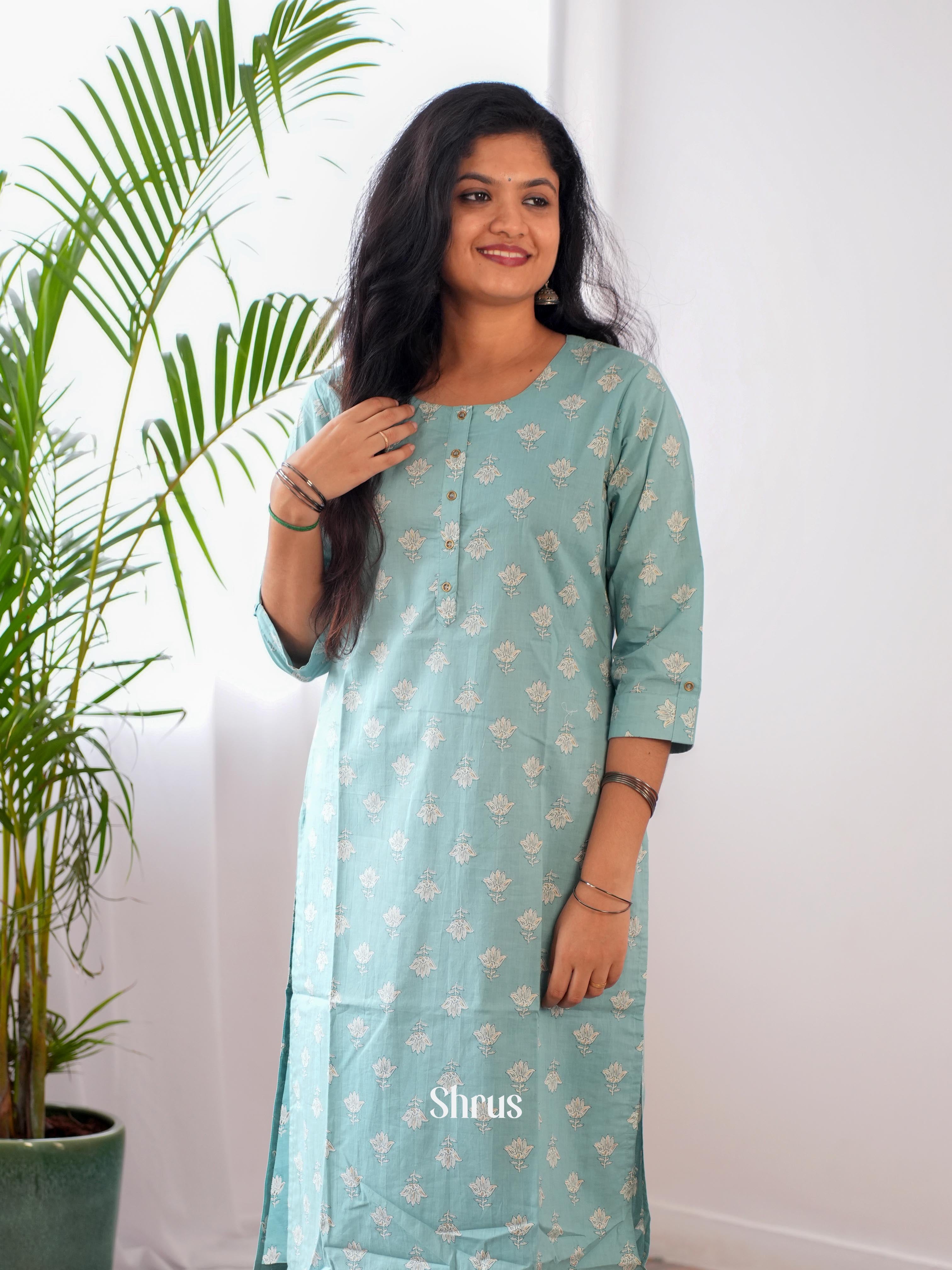 Lite Blue - Readymade kurti - Shop on ShrusEternity.com