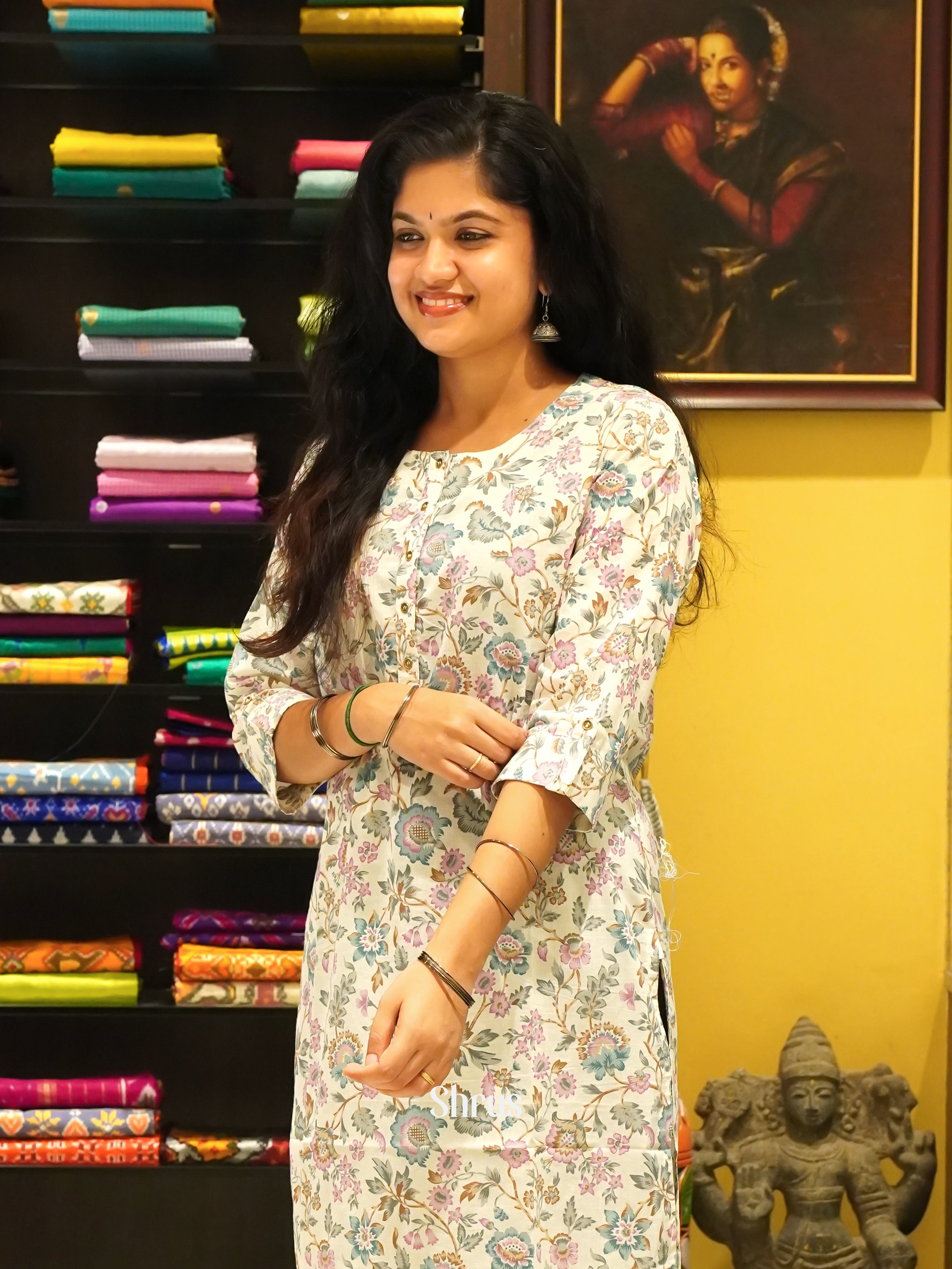 Green - Readymade Kurti - Shop on ShrusEternity.com