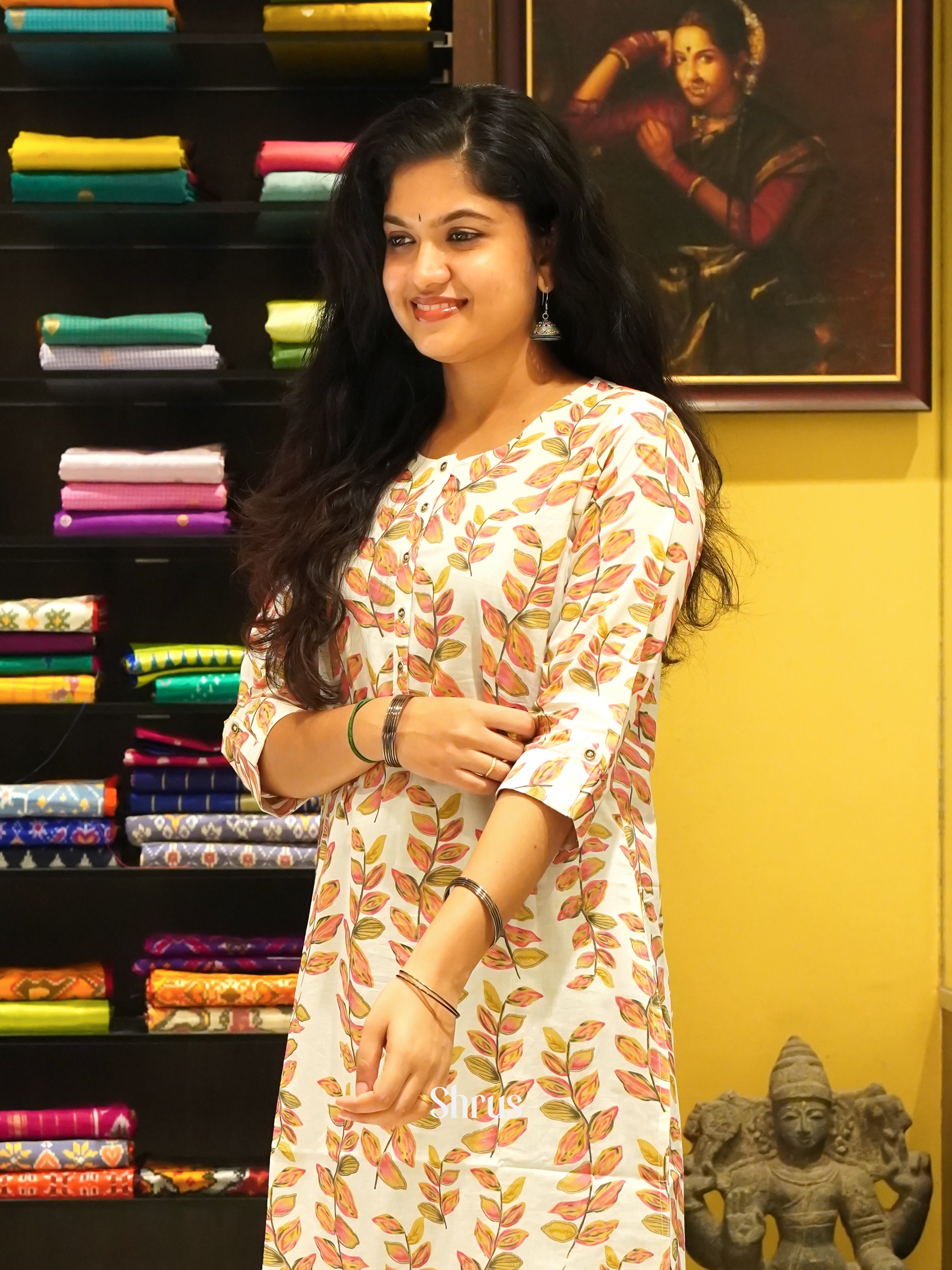 Cream - Readymade Kurti - Shop on ShrusEternity.com