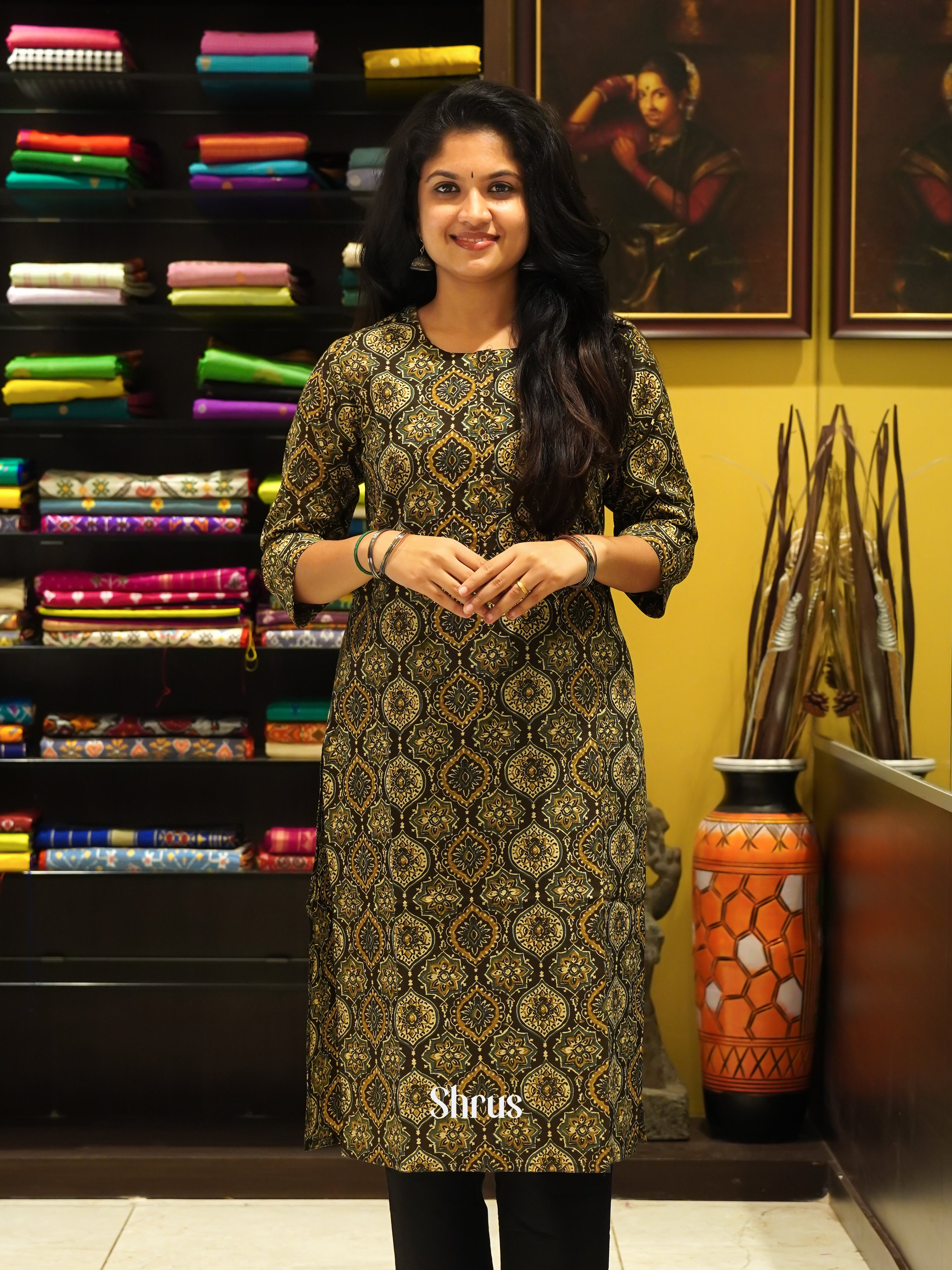 Green - Readymade Kurti - Shop on ShrusEternity.com