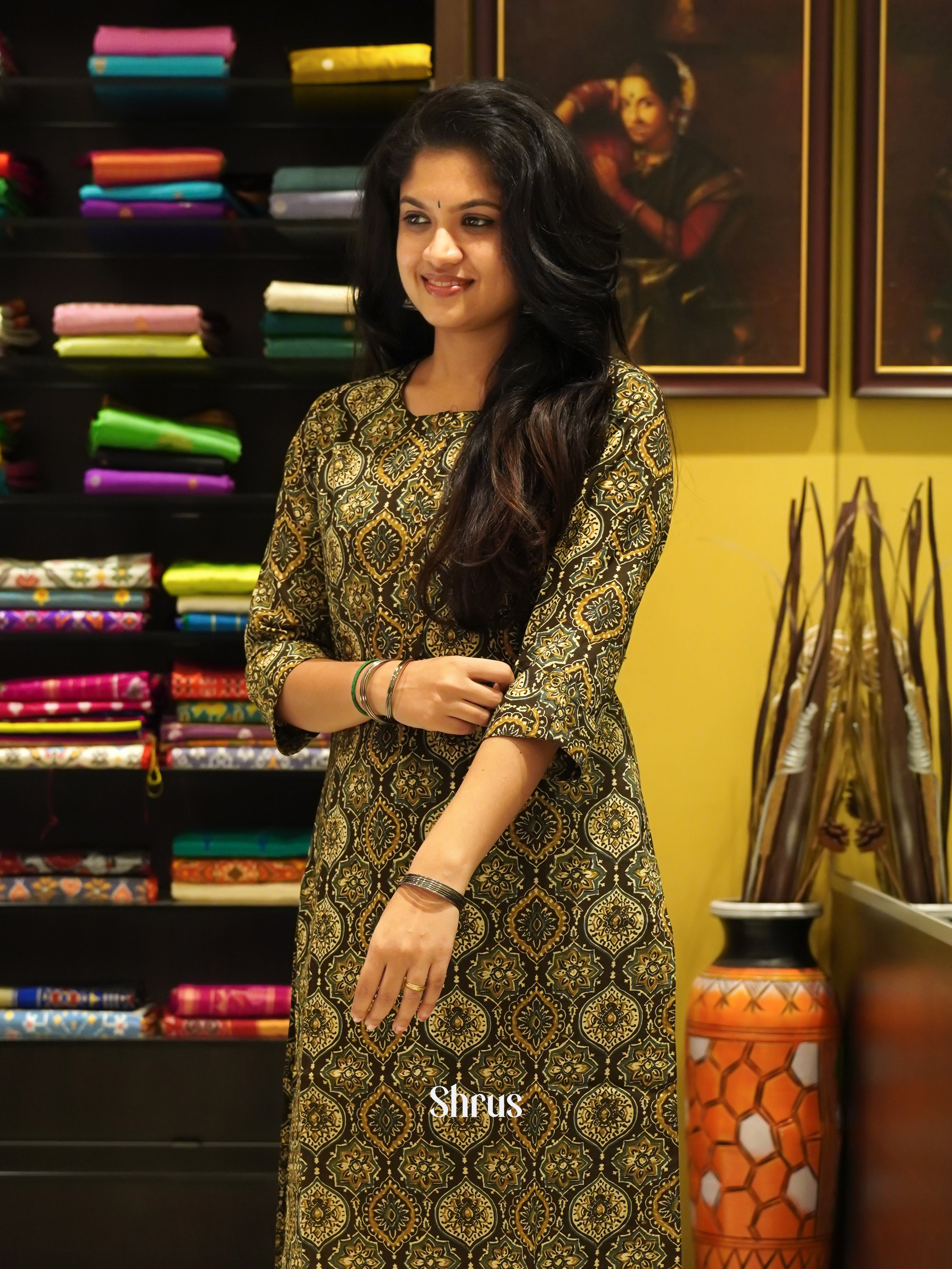Green - Readymade Kurti - Shop on ShrusEternity.com