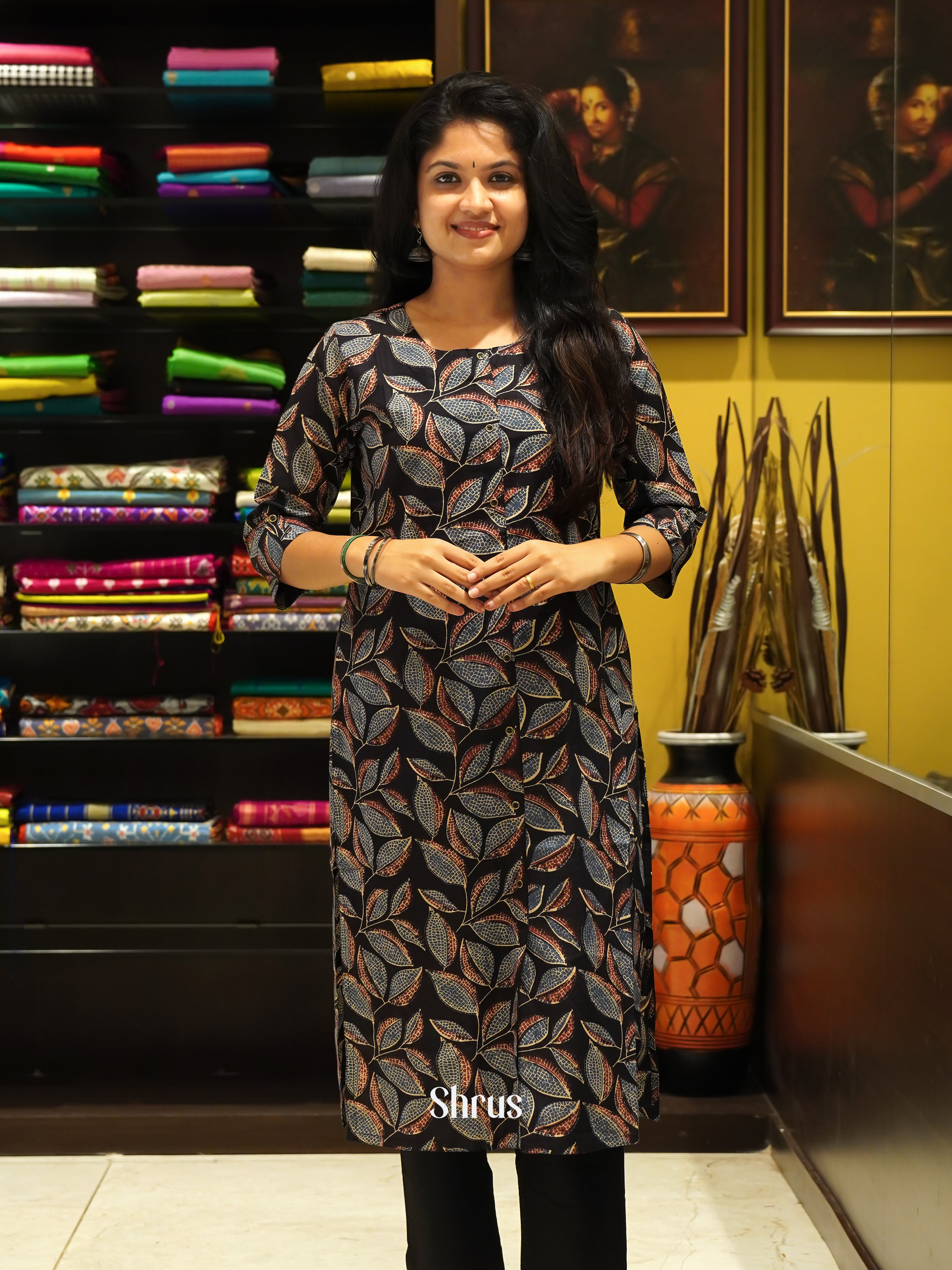 Black & Grey - Readymade Kurti - Shop on ShrusEternity.com