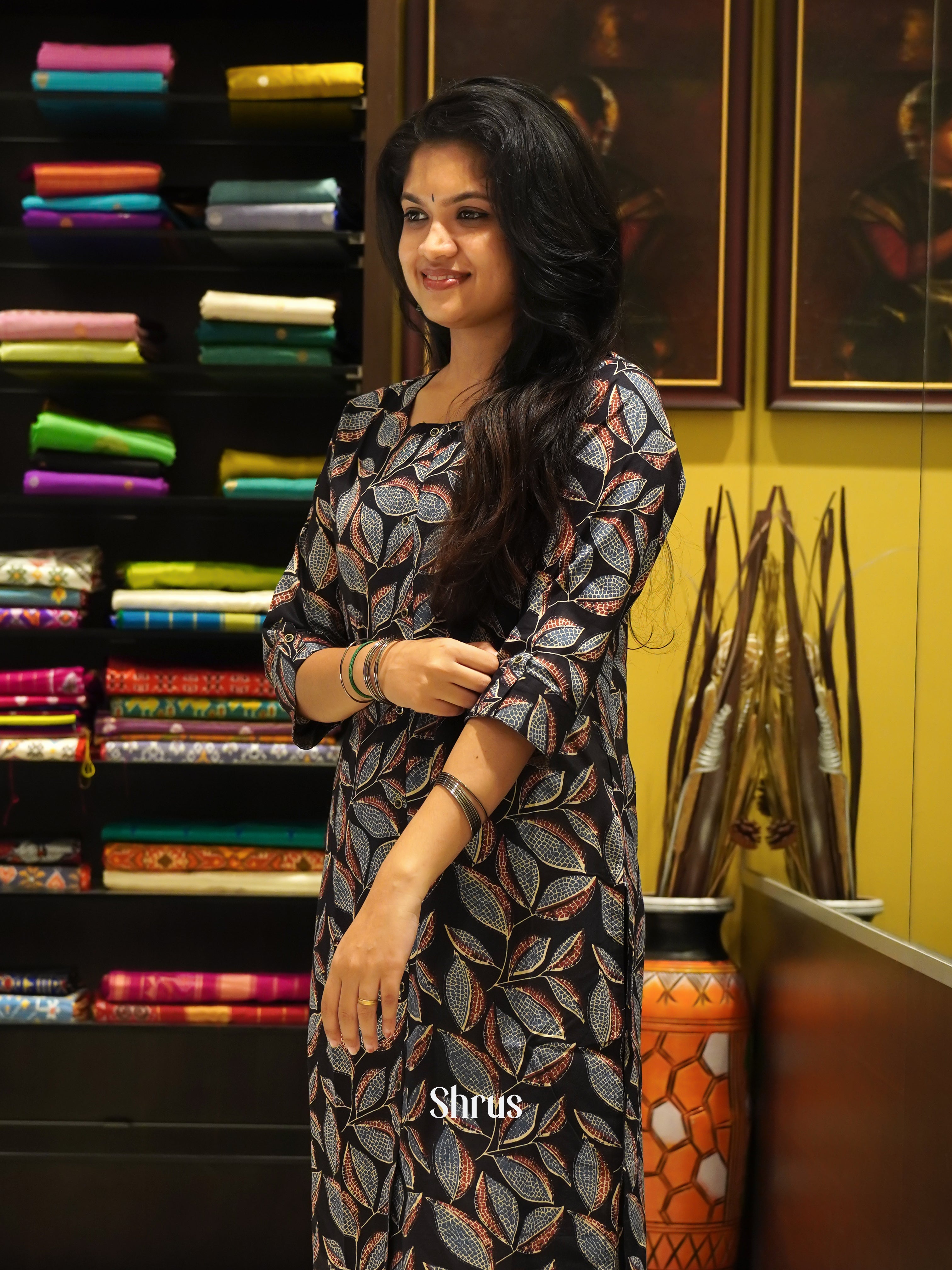 Black & Grey - Readymade Kurti - Shop on ShrusEternity.com