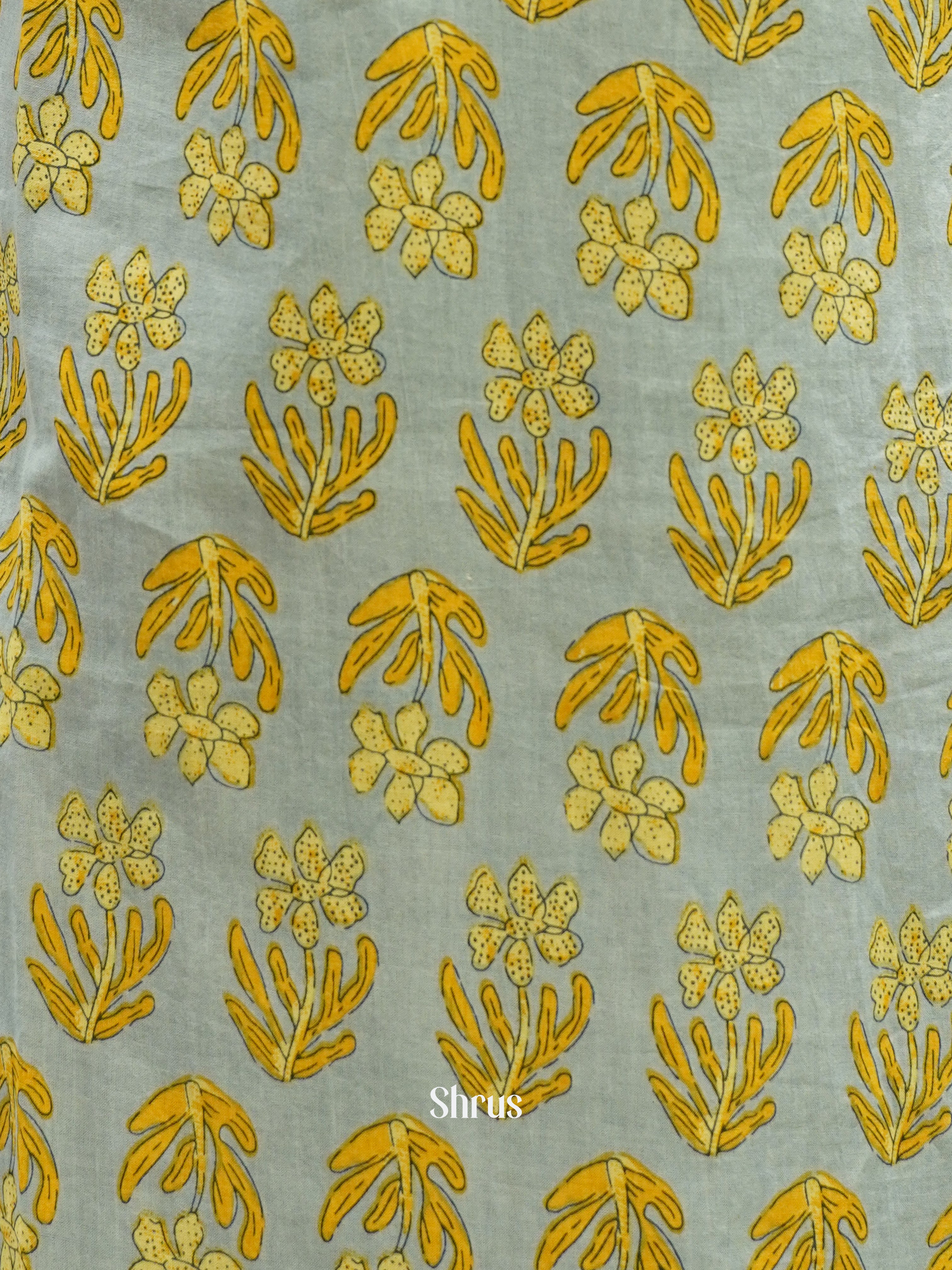 Grey & Yellow - Readymade Kurti - Shop on ShrusEternity.com