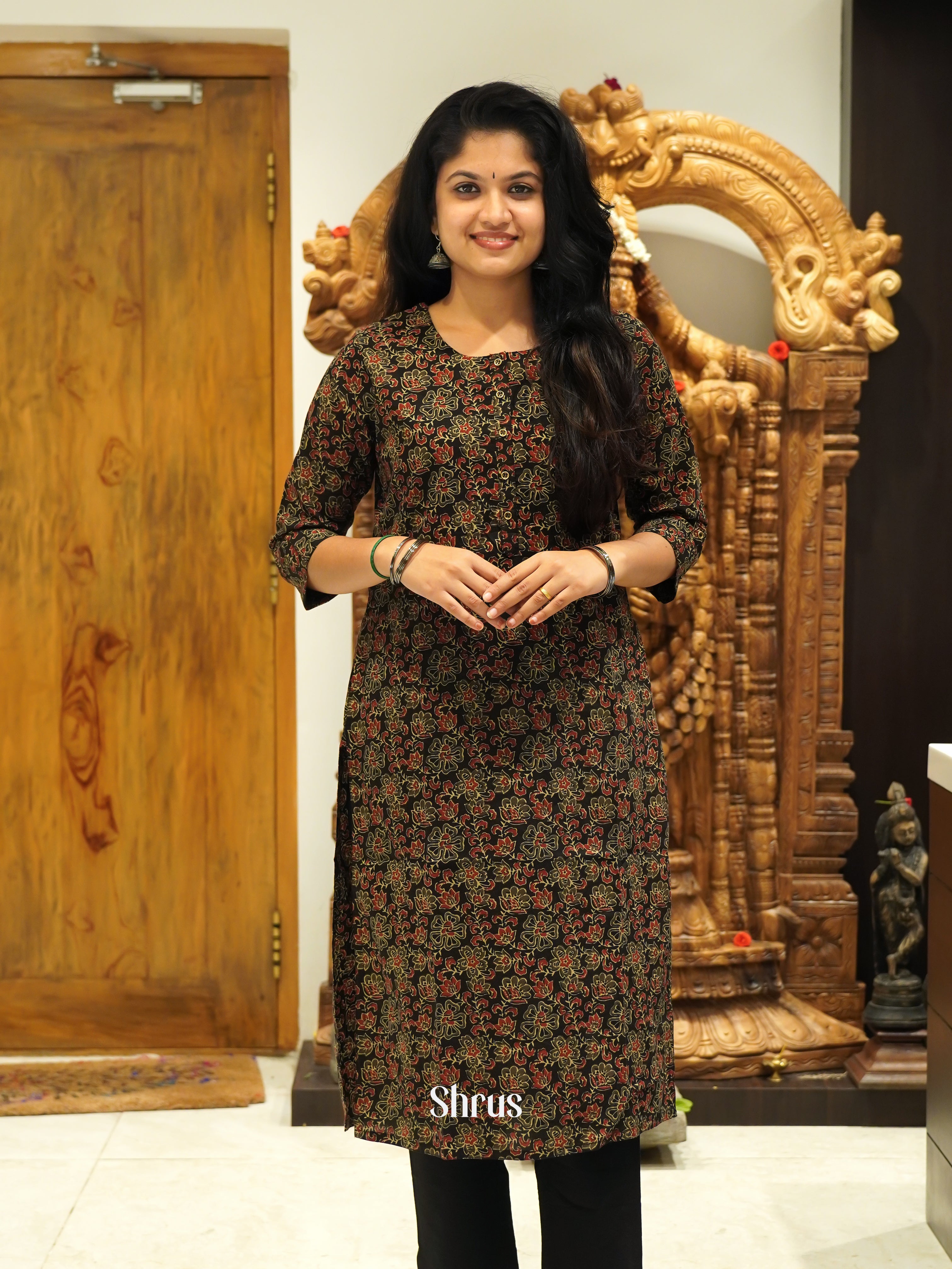 Black - Readymade Kurti - Shop on ShrusEternity.com
