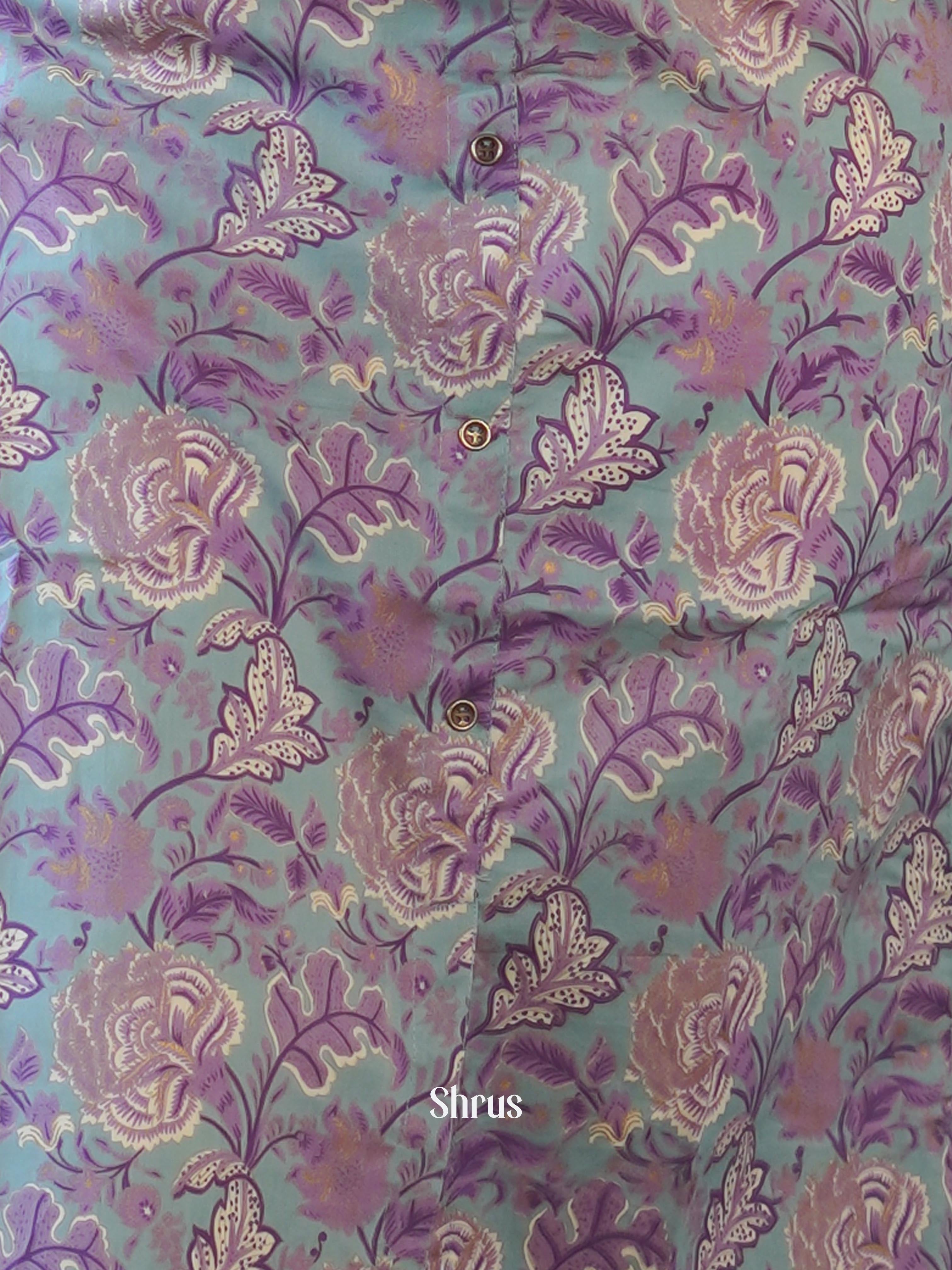 Grey & Purple - Readymade Kurti - Shop on ShrusEternity.com