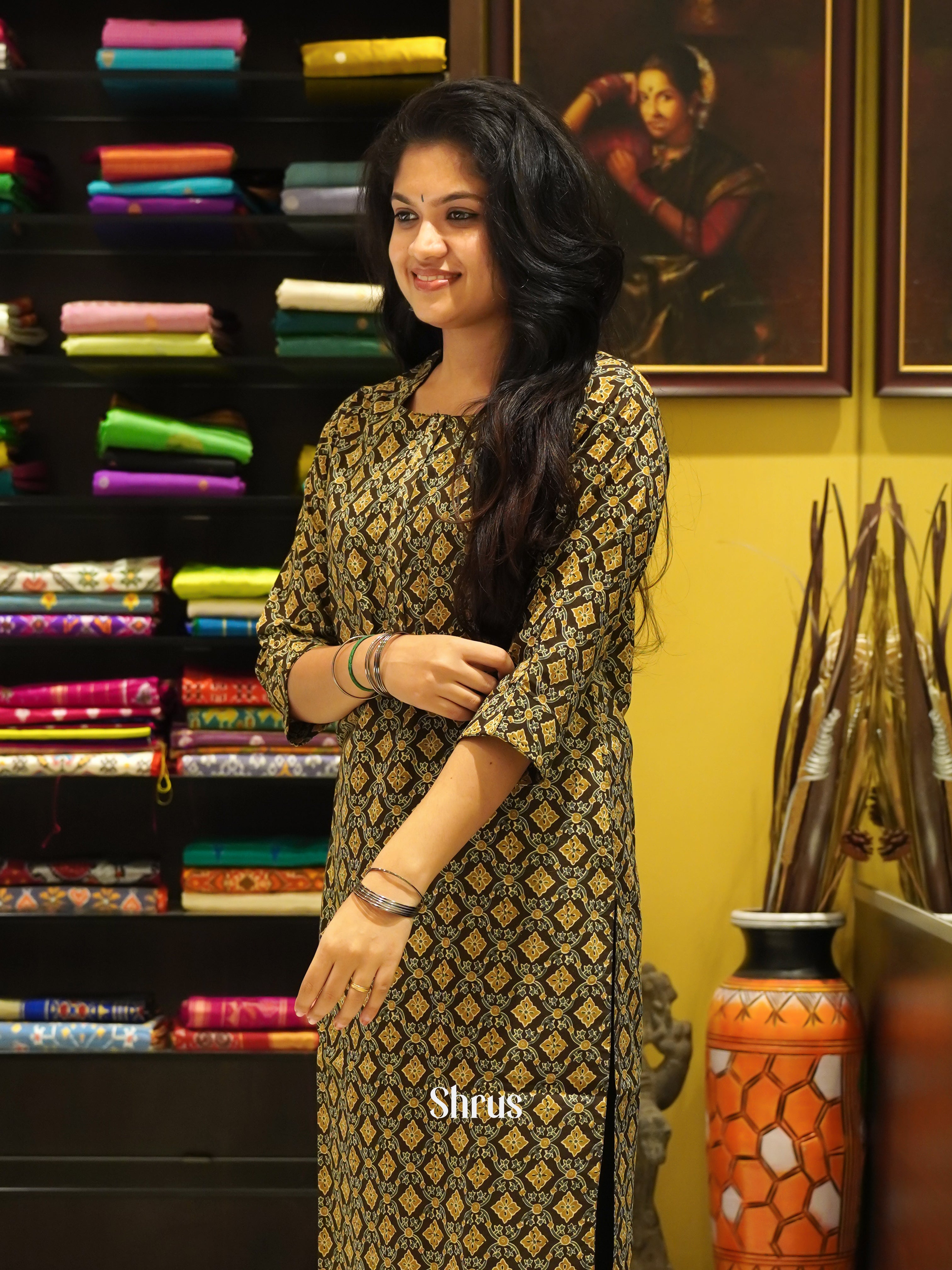 Green - Readymade Kurti - Shop on ShrusEternity.com
