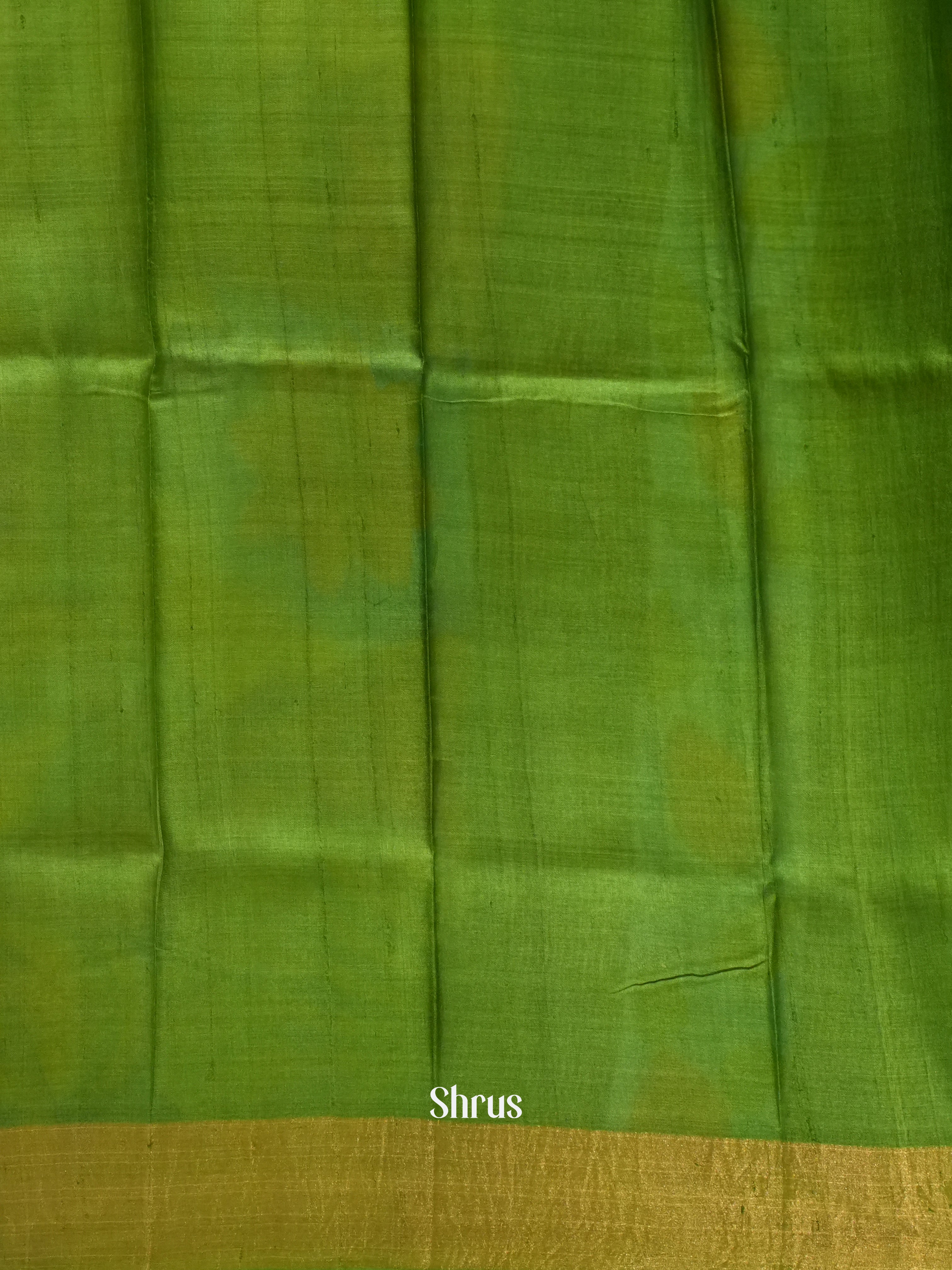 Red And Green - Tussar Silk Saree - Shop on ShrusEternity.com
