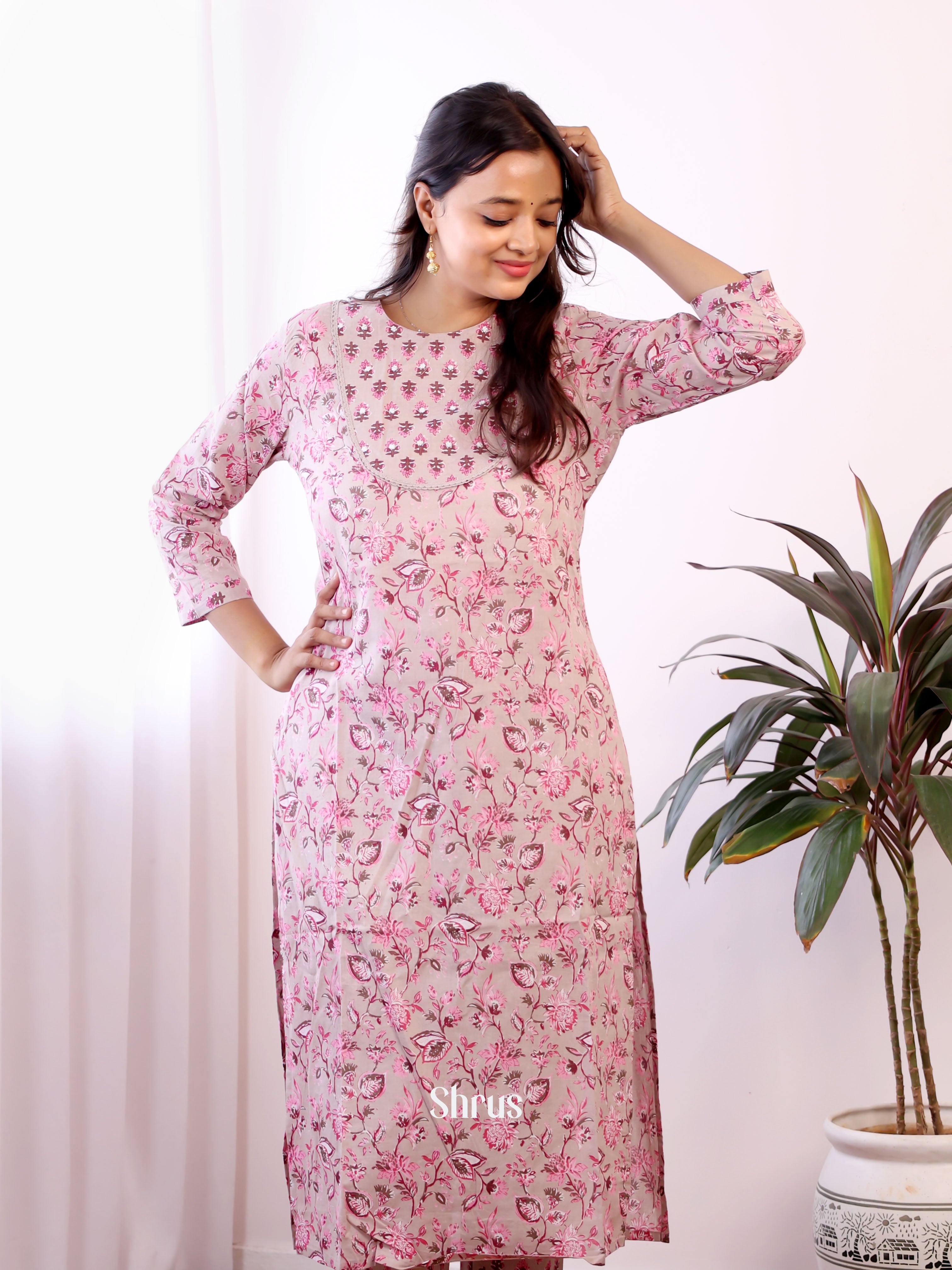 Pink - 2pc Readymade Suits - Shop on ShrusEternity.com