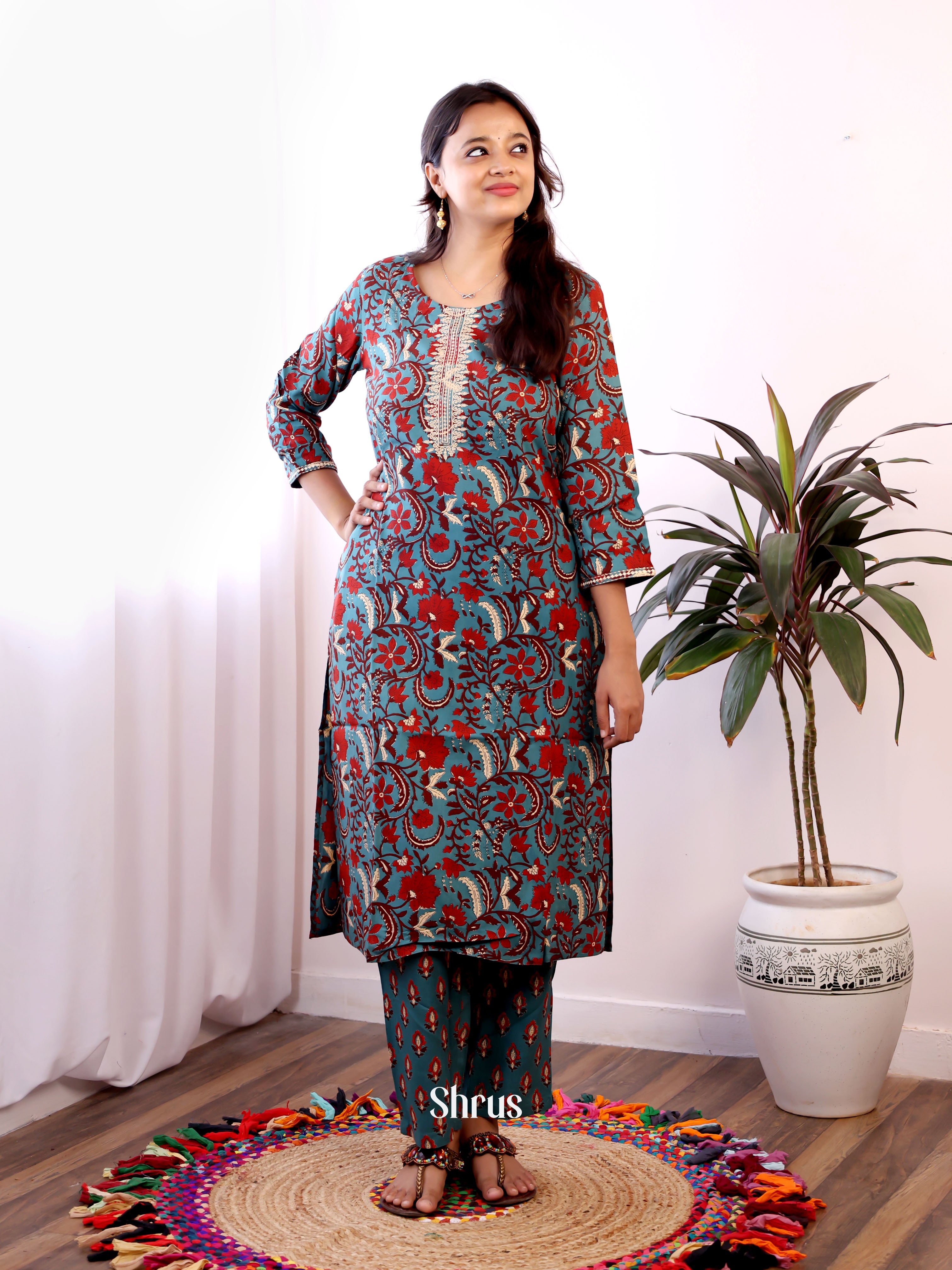 Grey - 2pc Readymade Suits - Shop on ShrusEternity.com