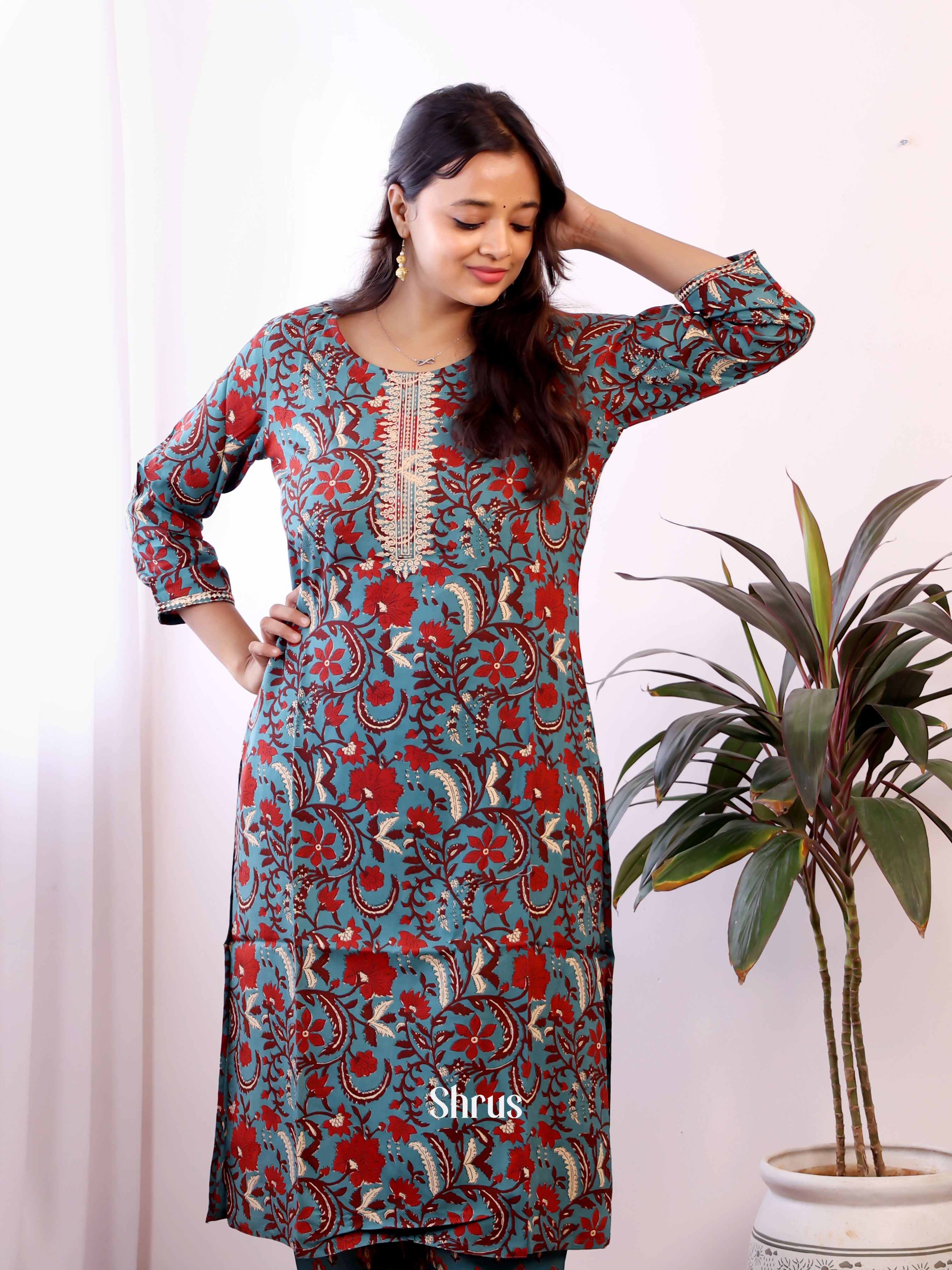 Grey - 2pc Readymade Suits - Shop on ShrusEternity.com