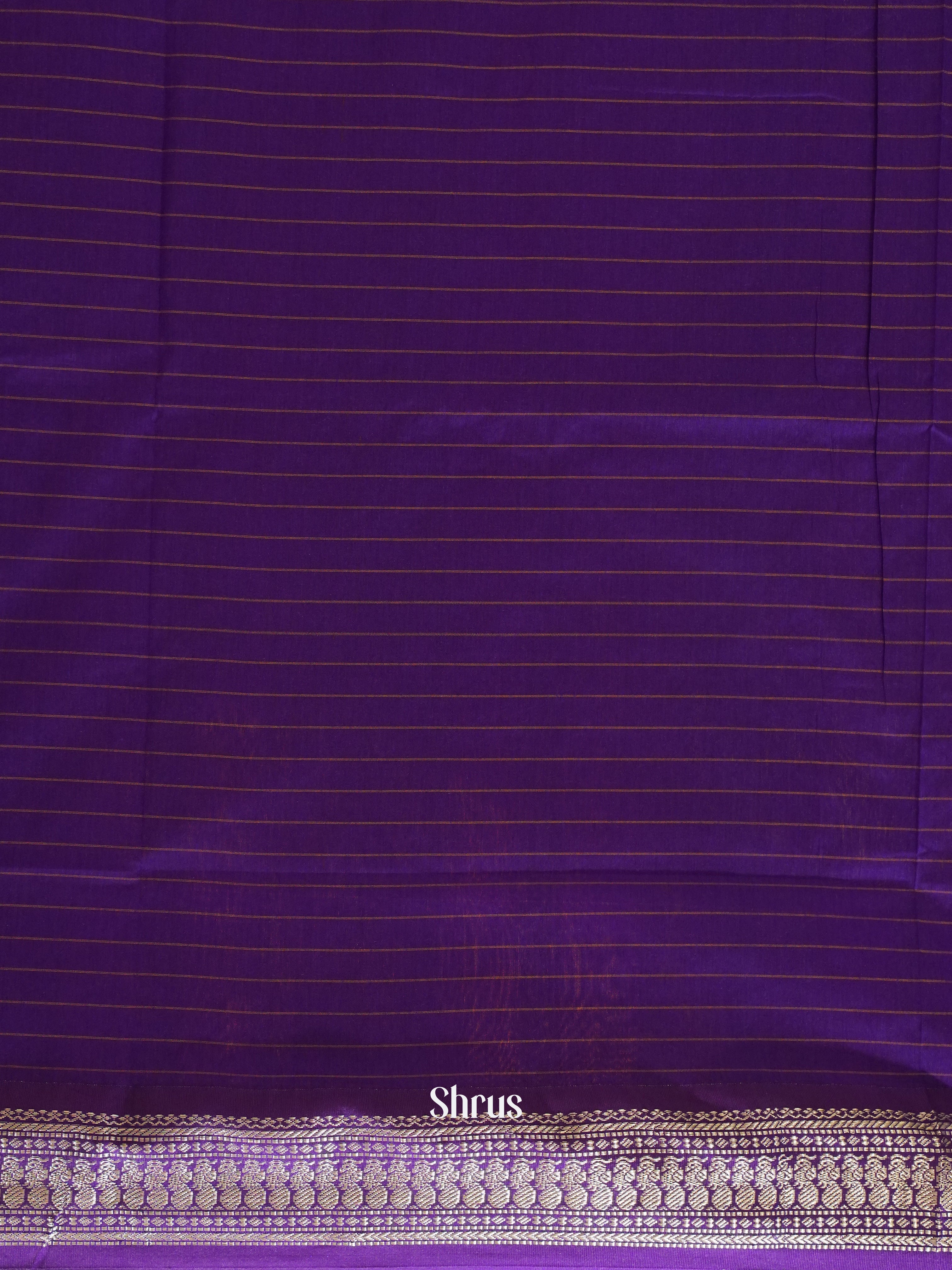 Orange & Violet - Kalyani Cotton Saree - Shop on ShrusEternity.com