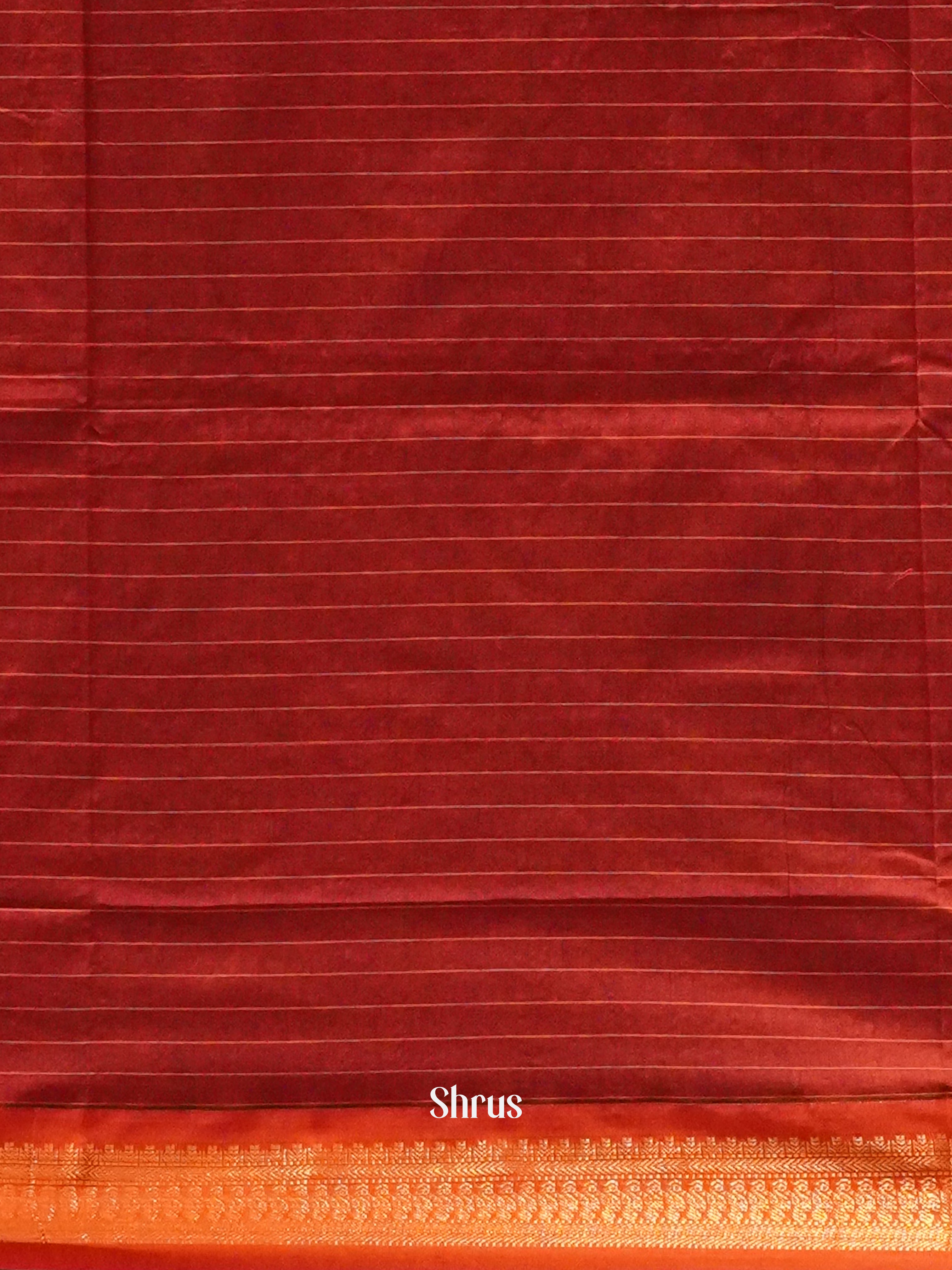 Blue & Maroon - Kalyani Cotton Saree - Shop on ShrusEternity.com