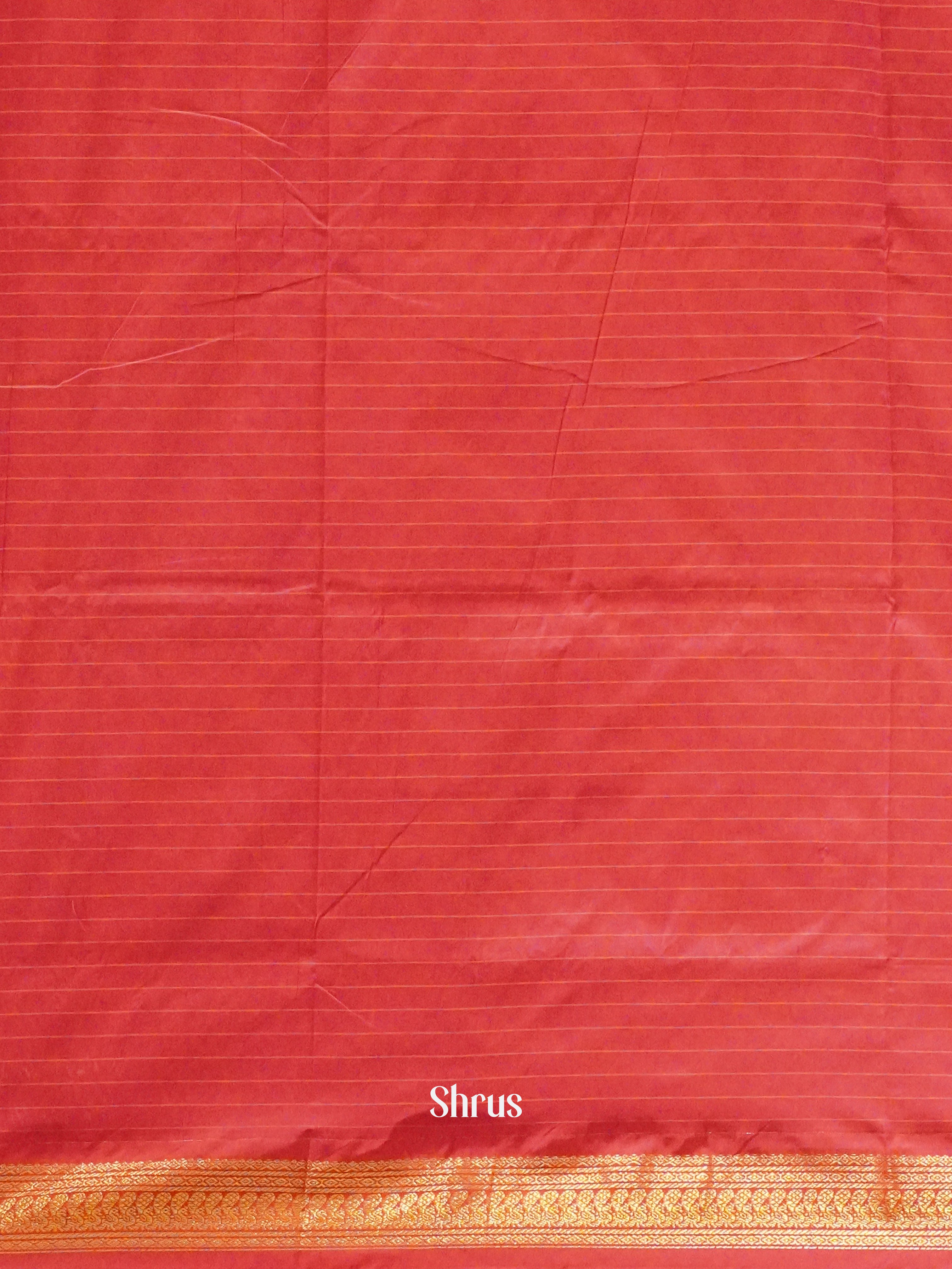 Grey & Red - Kalyani Cotton Saree - Shop on ShrusEternity.com