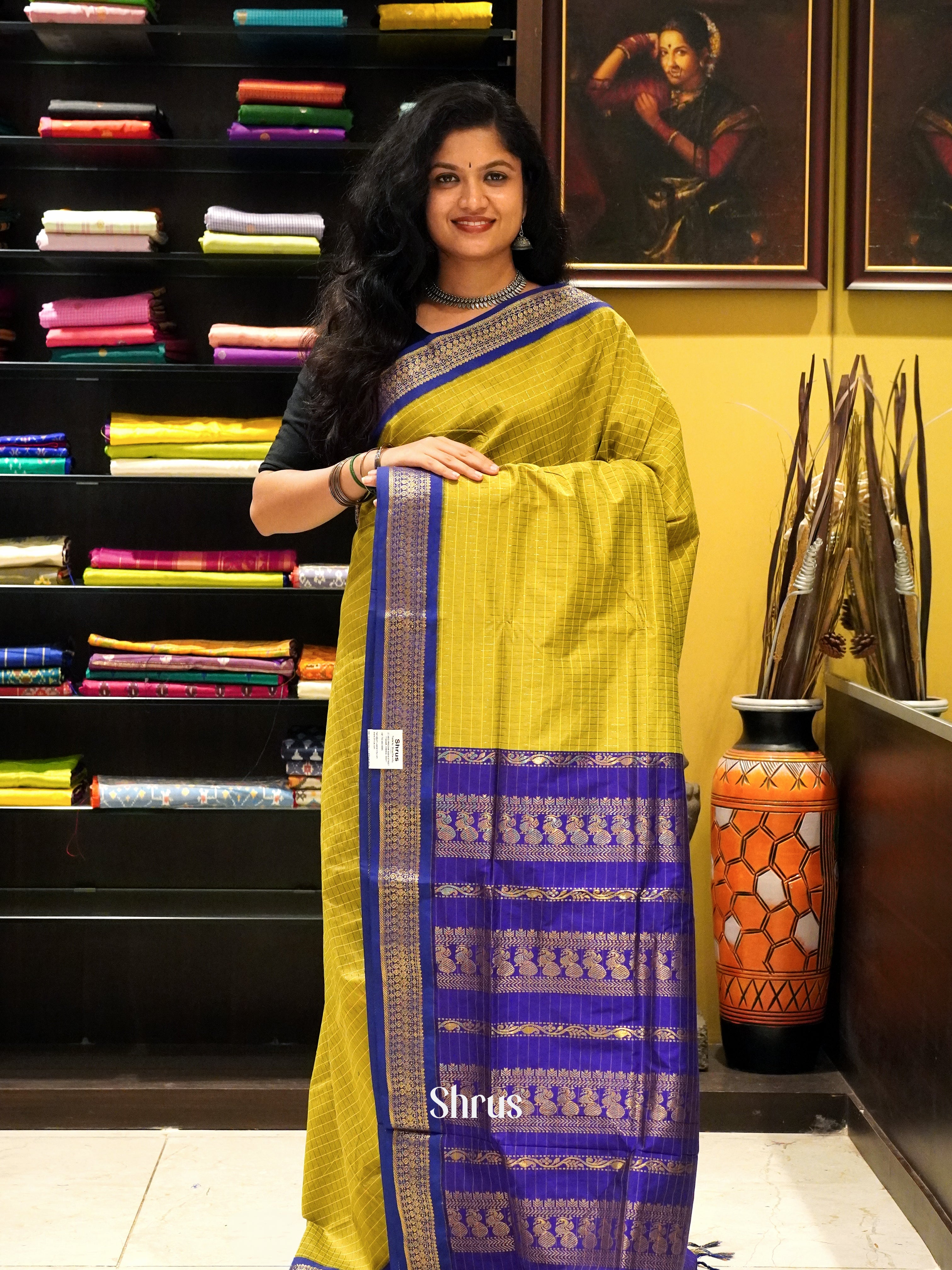 Green & Blue - Kalyani Cotton Saree - Shop on ShrusEternity.com