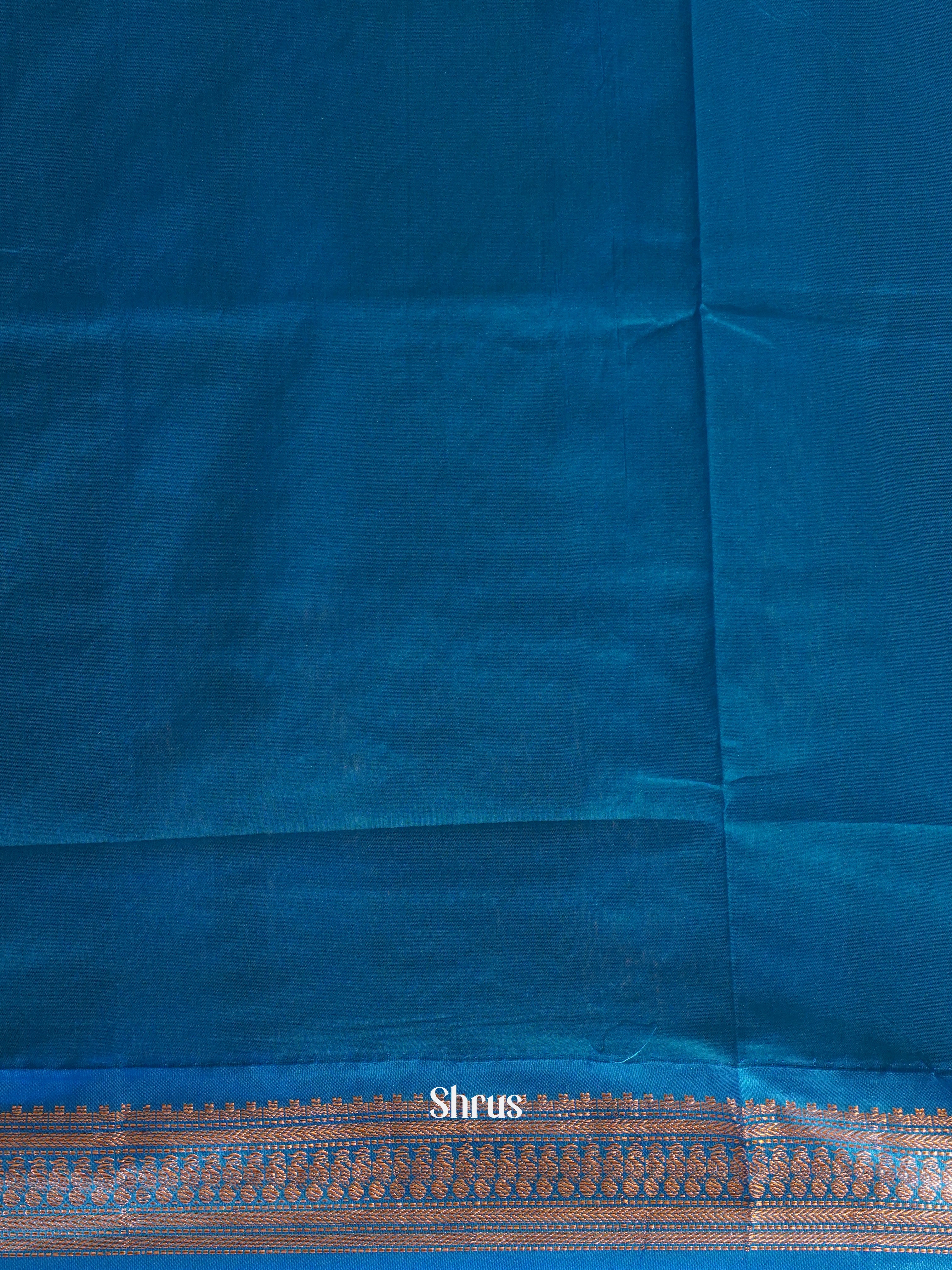 Purple & Blue - Kalyani Cotton Saree - Shop on ShrusEternity.com