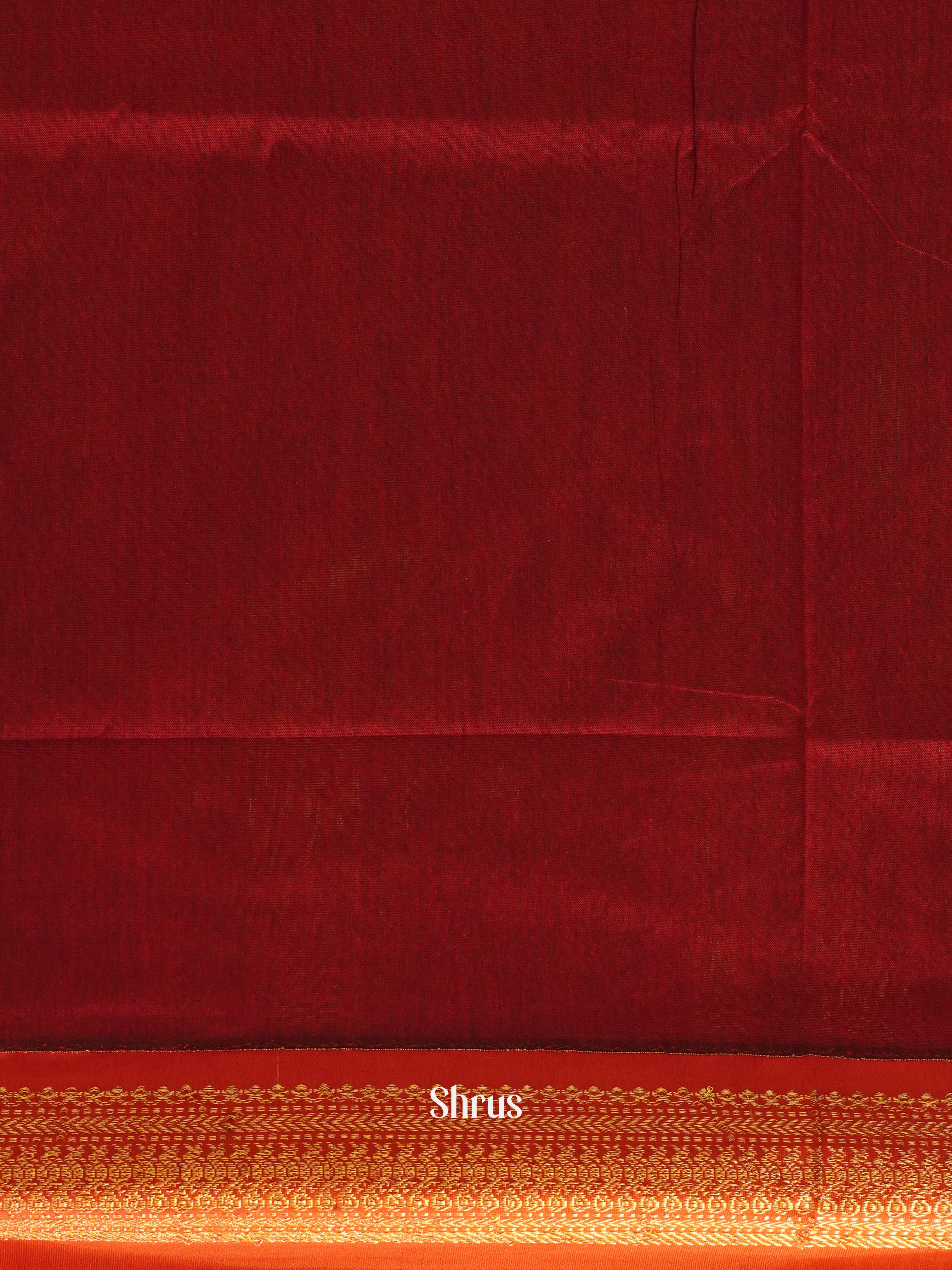 Blue & Maroon - Kalyani Cotton Saree - Shop on ShrusEternity.com