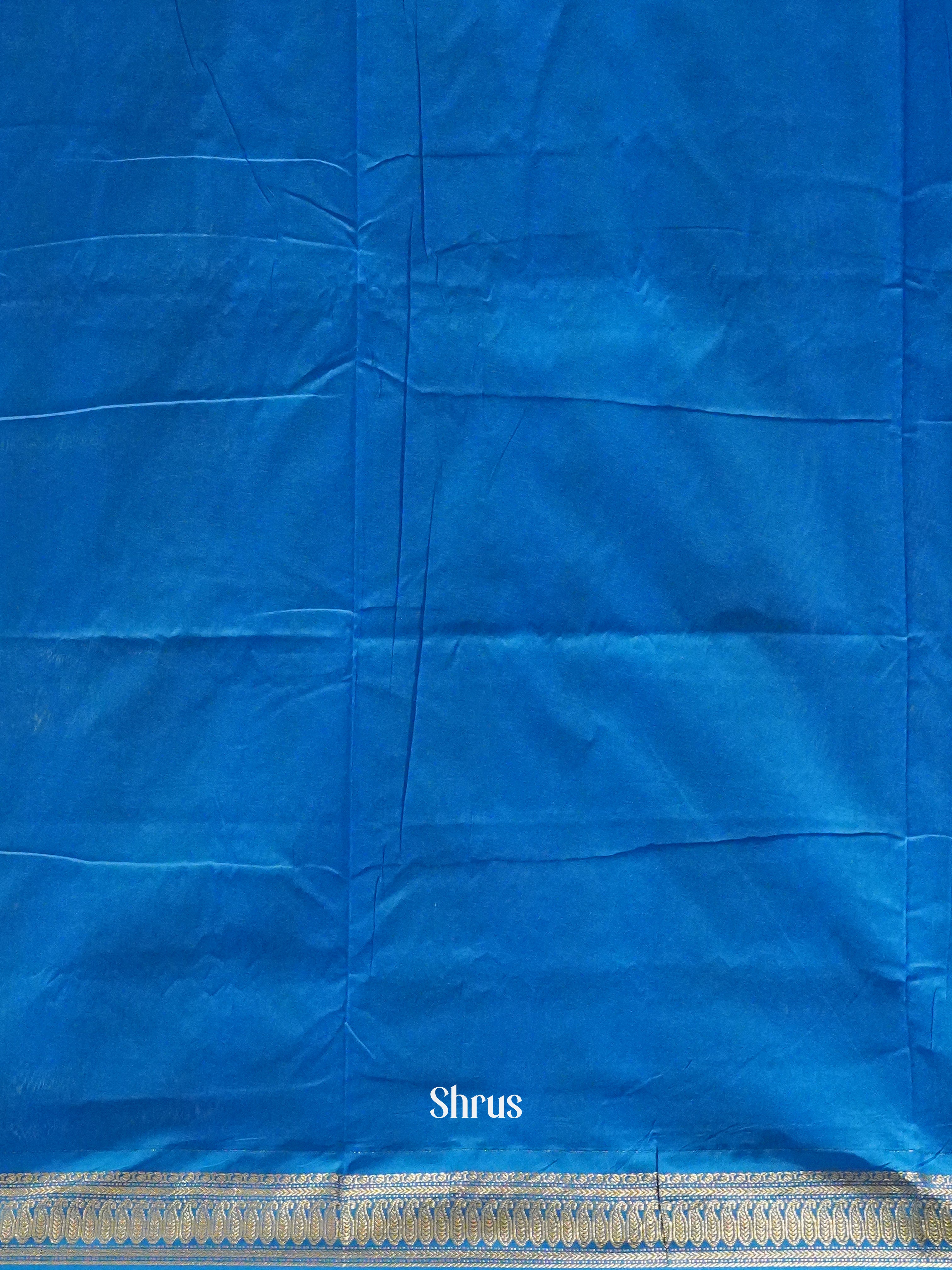 Light Blue & Blue - Kalyani Cotton Saree - Shop on ShrusEternity.com