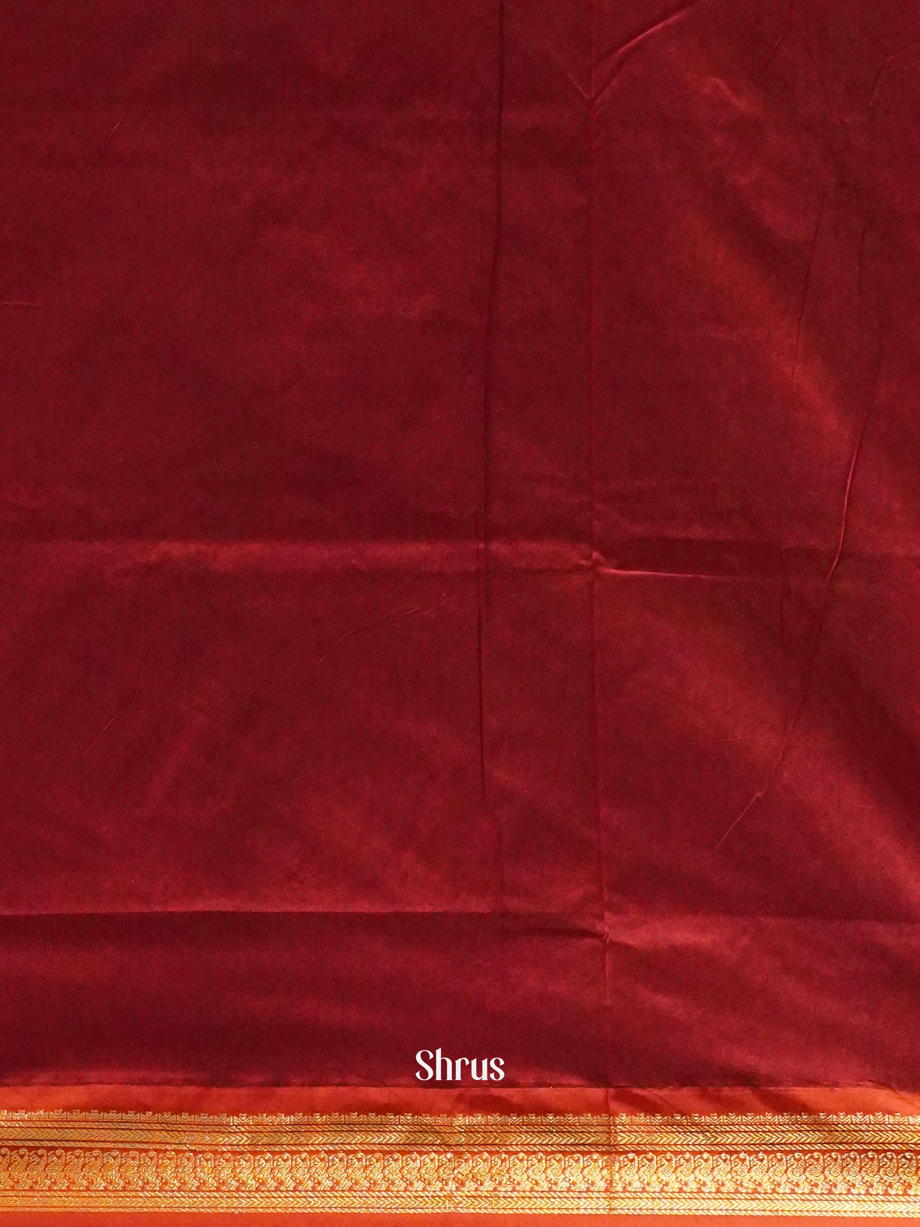 Beige & Maroon- Kalyani Cotton Saree - Shop on ShrusEternity.com