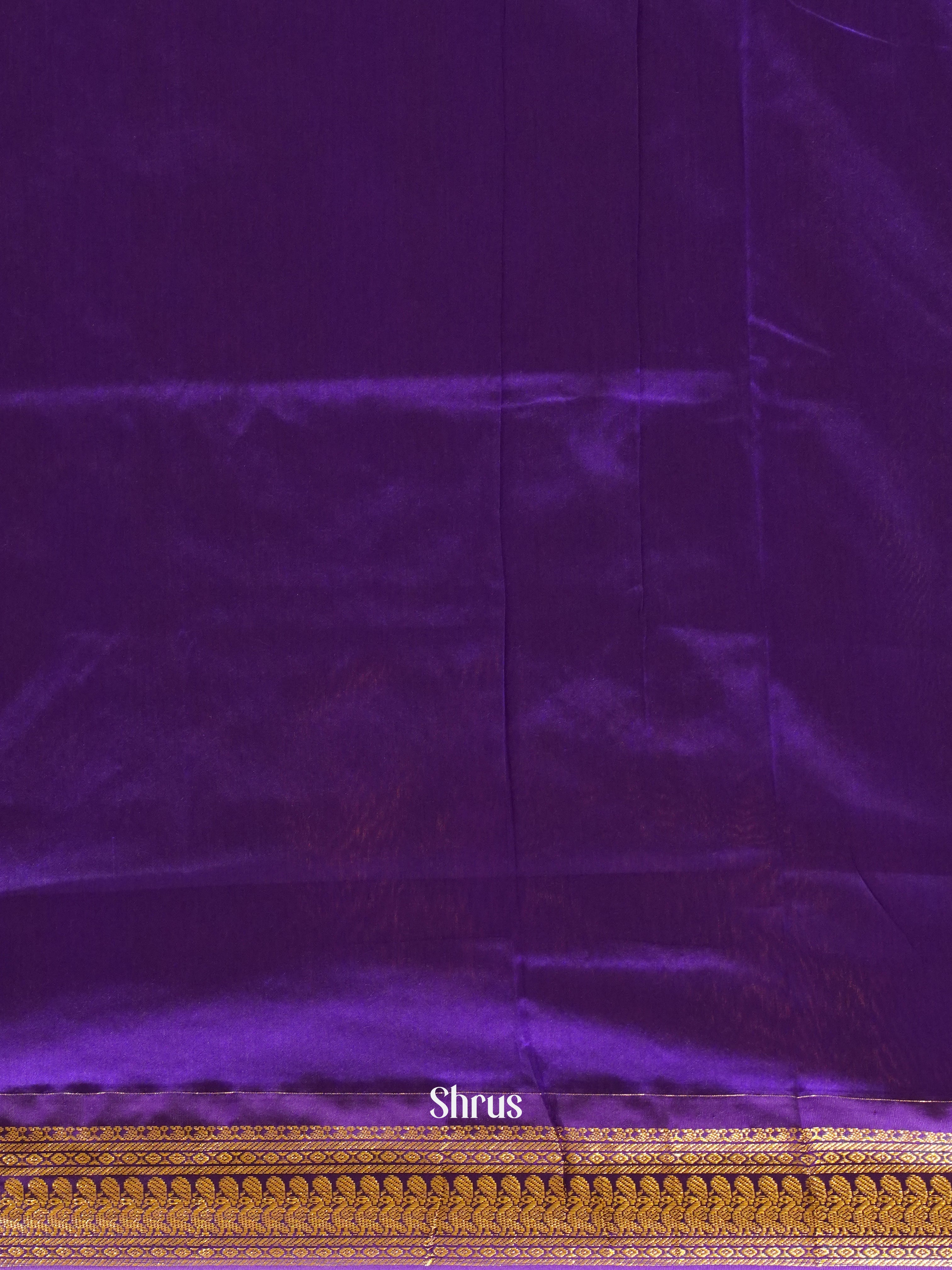 Beige & Purple - Kalyani Cotton Saree - Shop on ShrusEternity.com